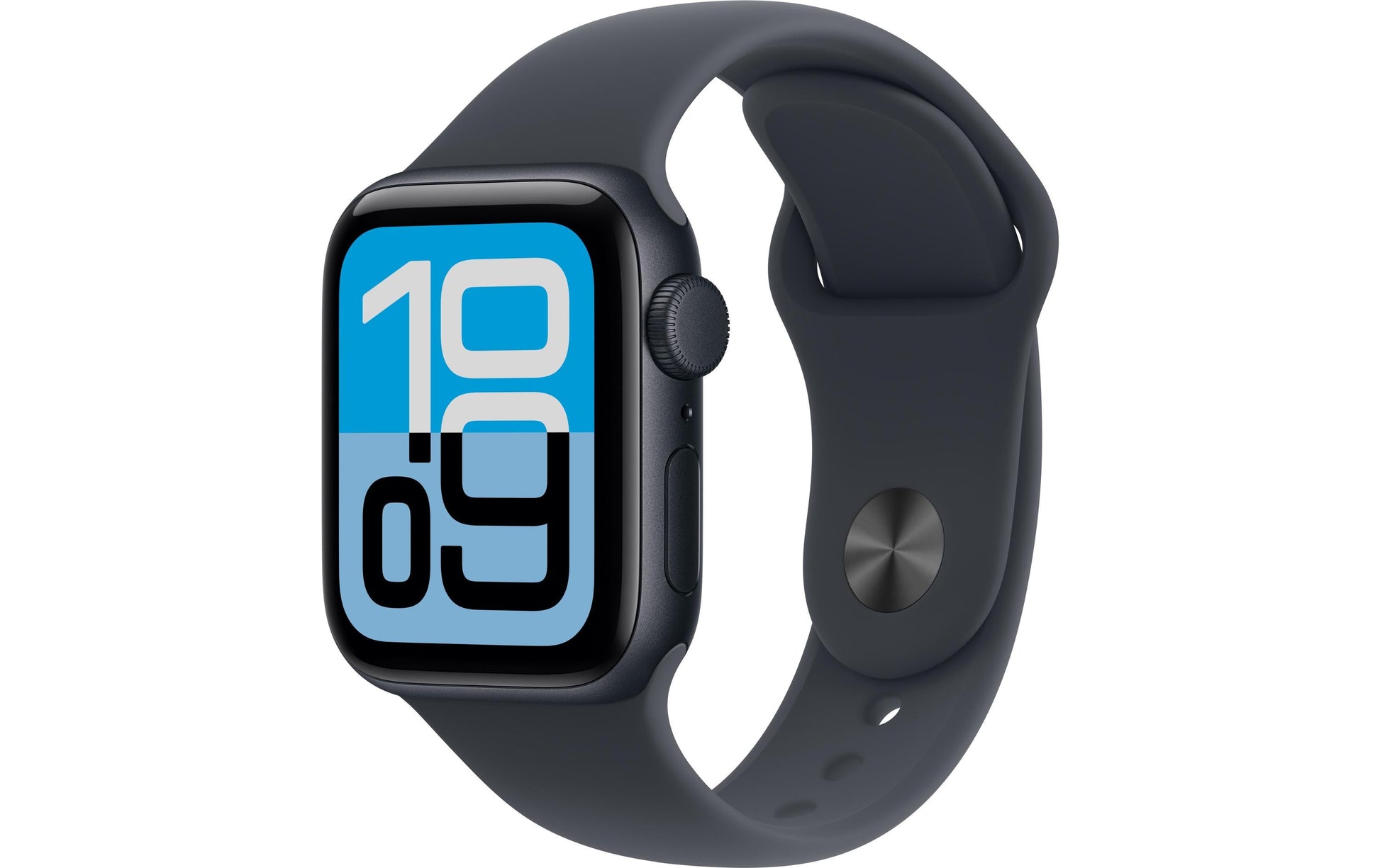 Apple Watch SE 2025 – Smartwatch – 40 mm, GPS, OLED, Ion-X Glas, 50 m, Mitternacht, Bandgrösse M/L