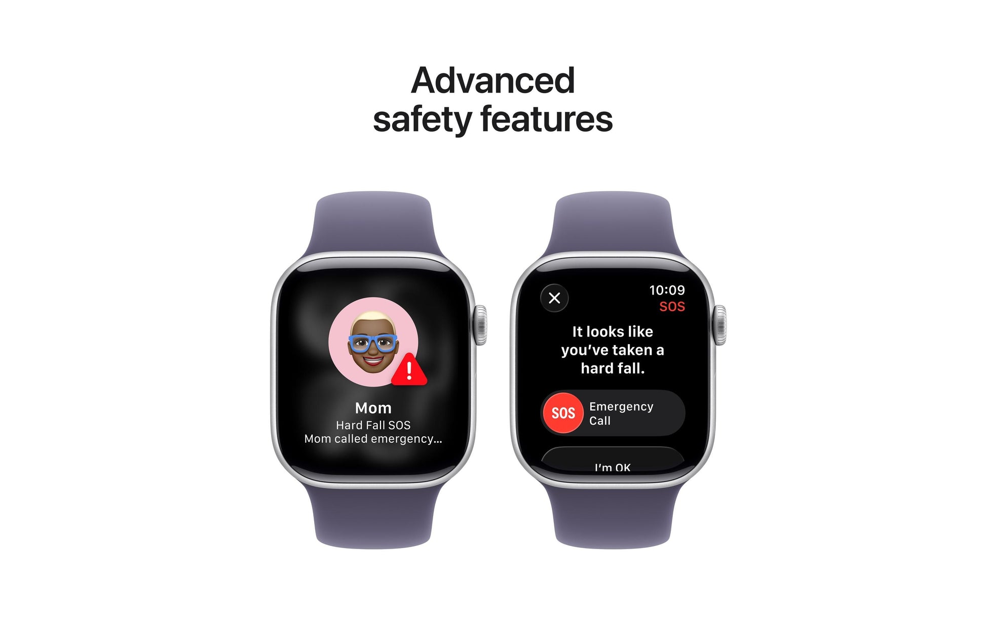 Apple Watch S11 – Smartwatch – 42 mm, GPS, OLED, 50 m, Silber, Purple Fog Sportarmband (S/M)