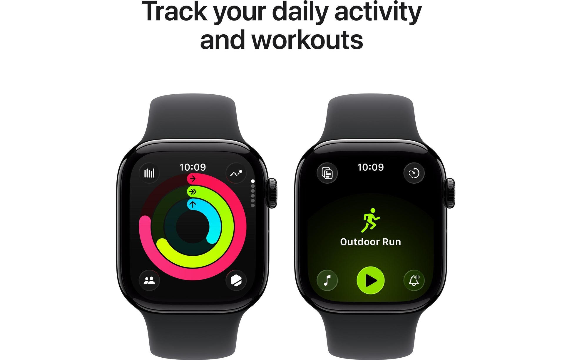 Apple Watch S11 – Smartwatch – 42 mm, LTE, OLED, 50 m, Jet Black Aluminium, M/L, Sportarmband