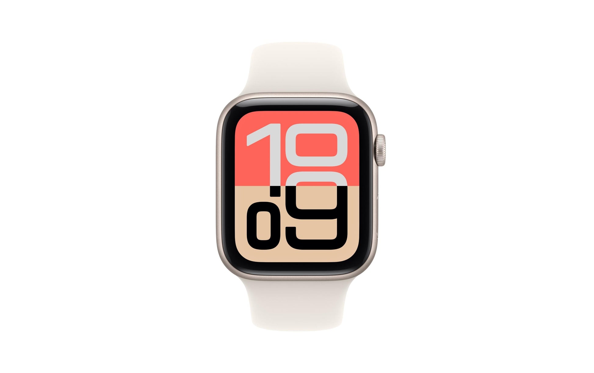 Apple Watch SE (2025) – Smartwatch – 44 mm, GPS, OLED, Ion-X Glas, 50 m, Starlight, Aluminium, Bandgrösse S/M
