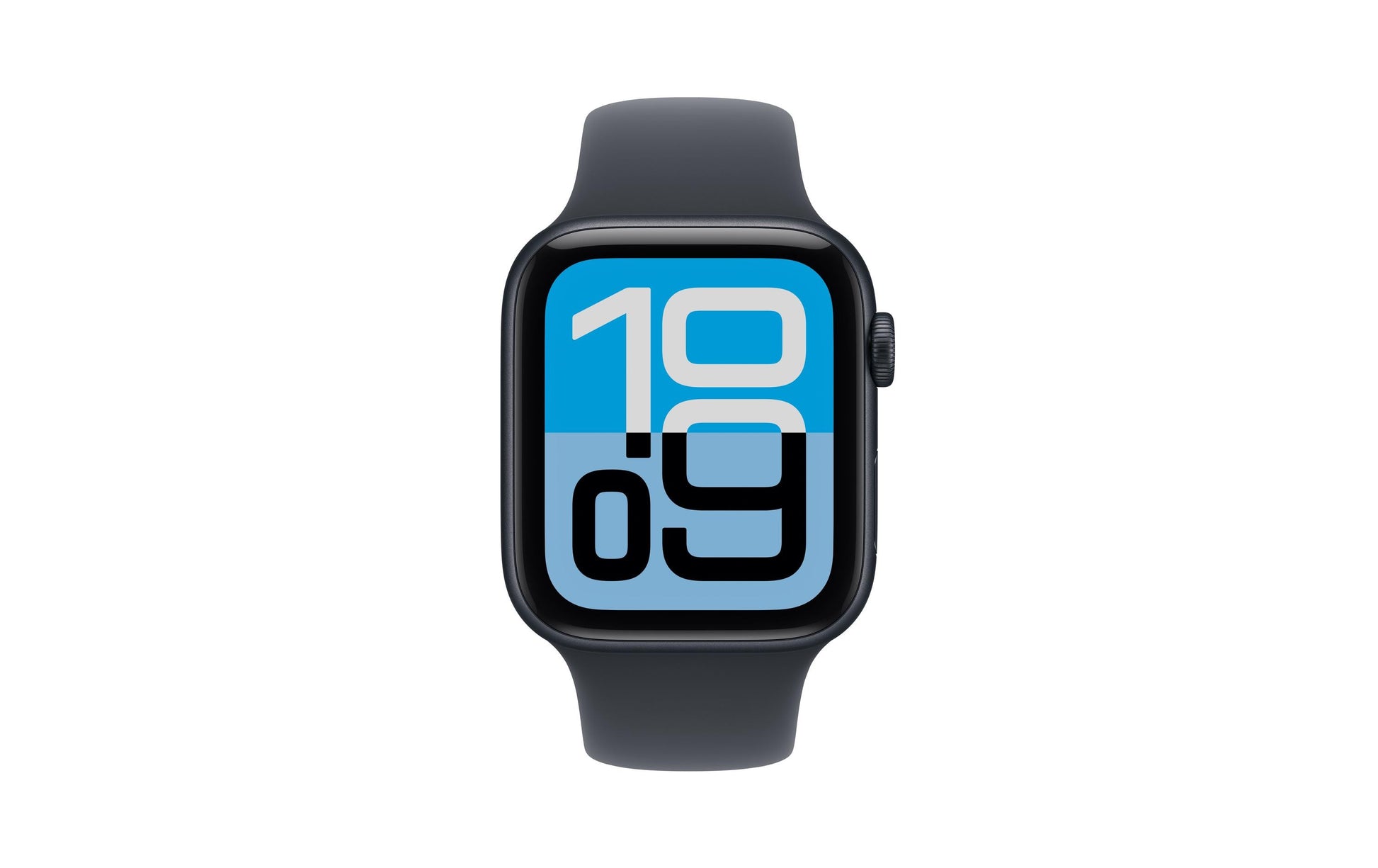 Apple Watch SE (2025) – Smartwatch – 44 mm, GPS, OLED, Ion-X Glas, 50 m, Mitternacht, Bandgrösse S/M