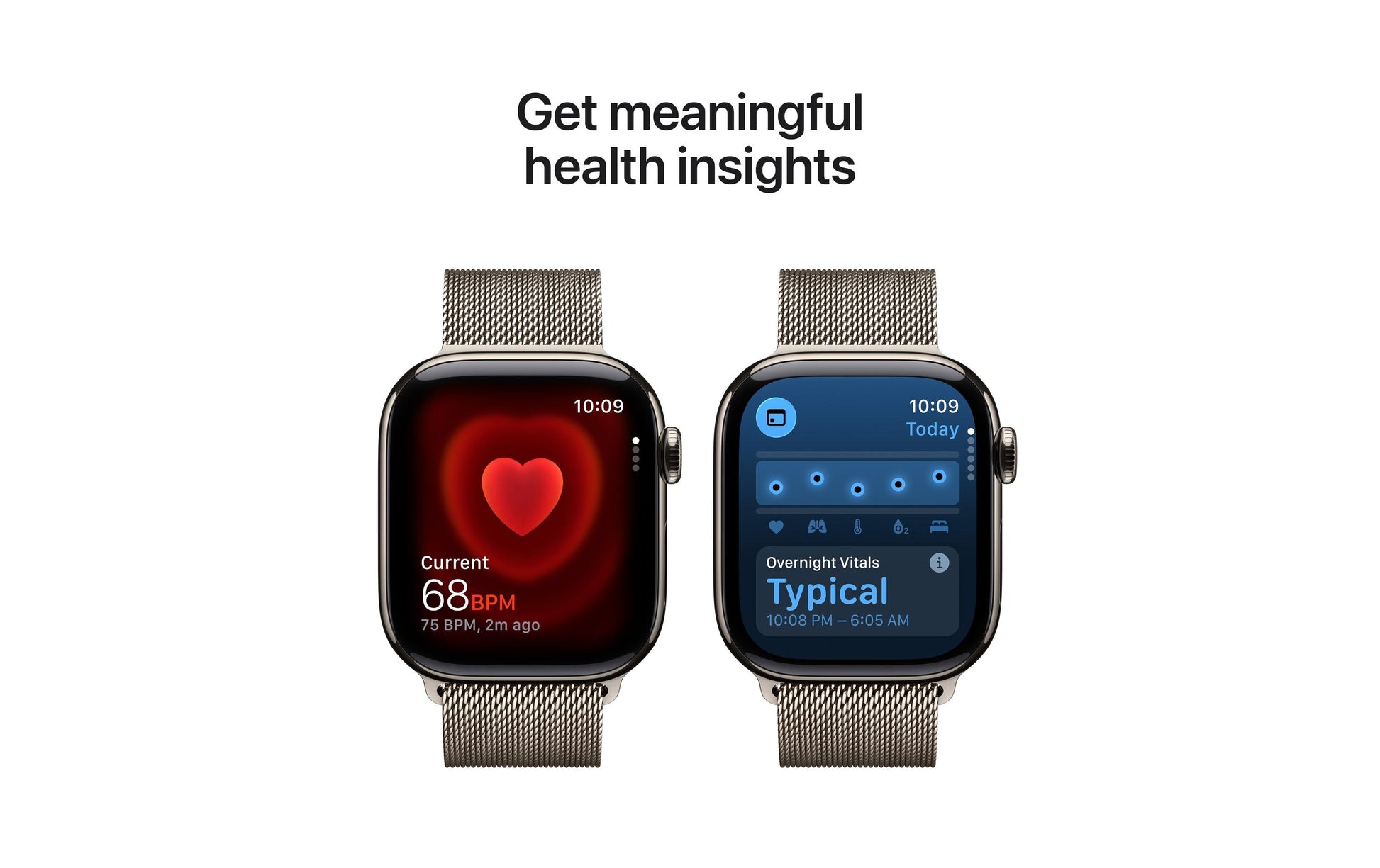 Apple Watch S11 – Smartwatch – 36 mm, LTE, OLED, 50 m, Natural Titanium, Bandgrösse S/M, Milanese Loop
