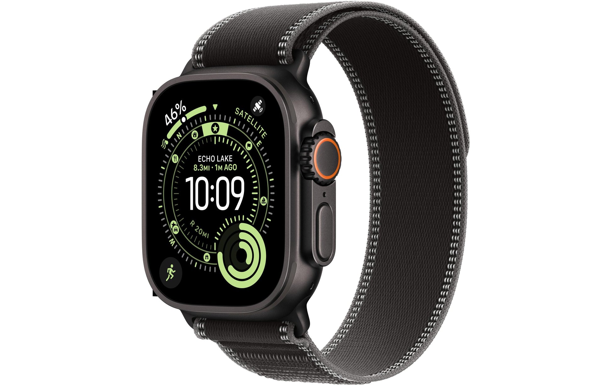 Apple Watch Ultra 3 (2025) – Smartwatch – 49 mm, GPS, Saphirglas, 100 m, Schwarz Titan, Trail Loop (S/M)