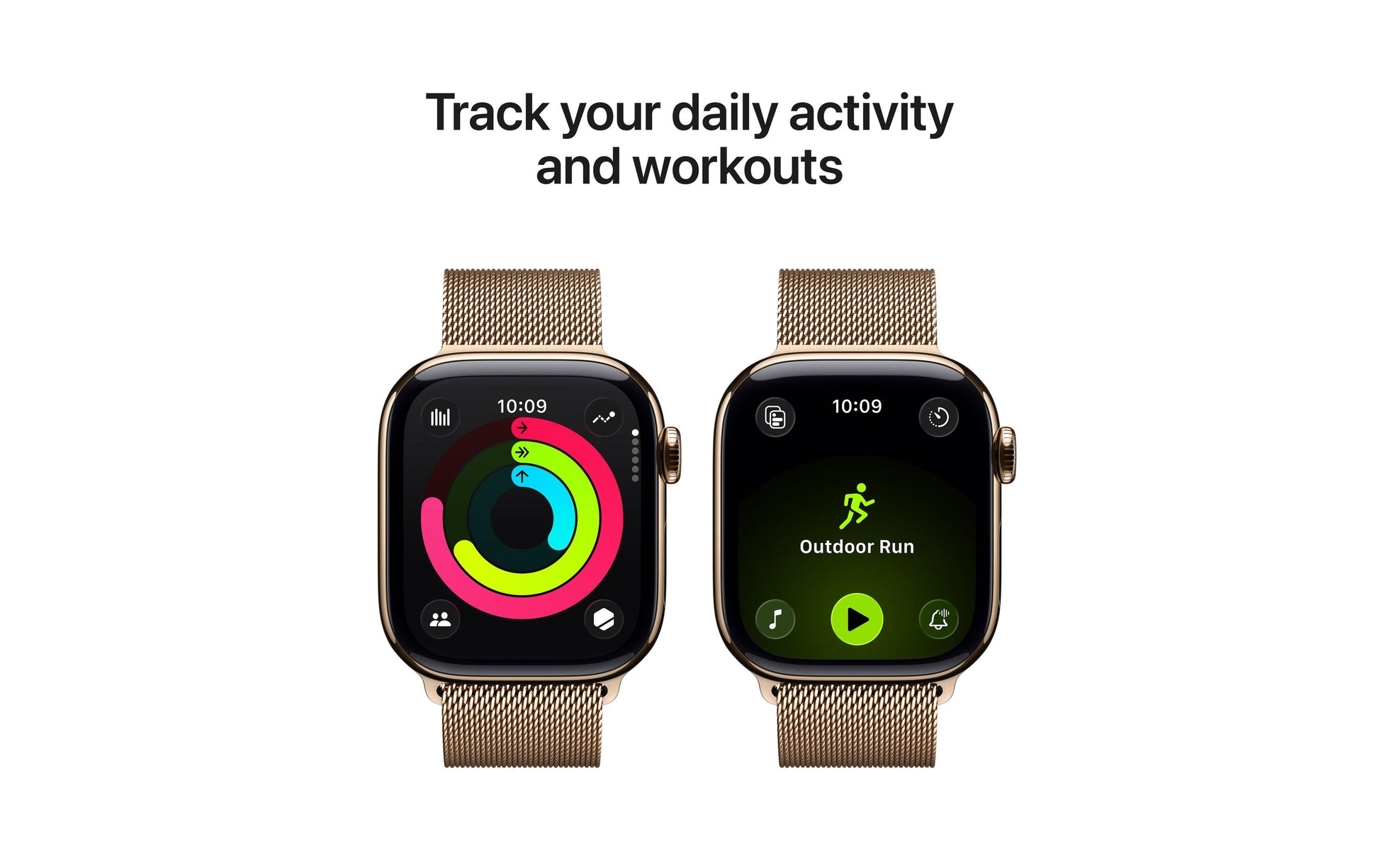 Apple Watch S11 – Smartwatch – 42 mm, LTE, OLED, 50 m, Gold Titan, Bandgrösse S/M, Mailänder Schlaufe