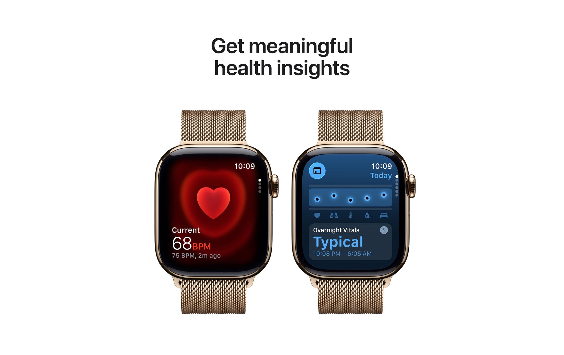 Apple Watch S11 – Smartwatch – 42 mm, LTE, OLED, 50 m, Gold Titan, Bandgrösse S/M, Mailänder Schlaufe