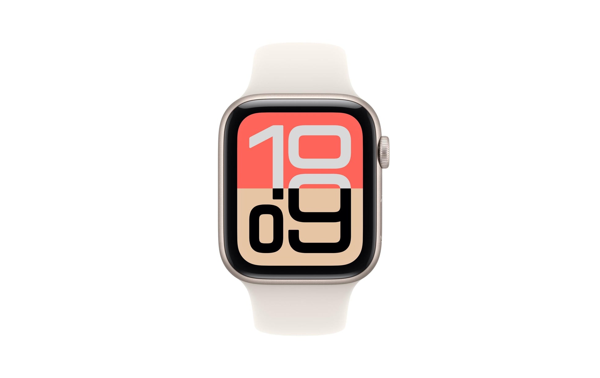 Apple Watch SE (2025) – Smartwatch – 44 mm, LTE, OLED, Ion-X Glas, 50 m, Starlight, M/L, Sportarmband