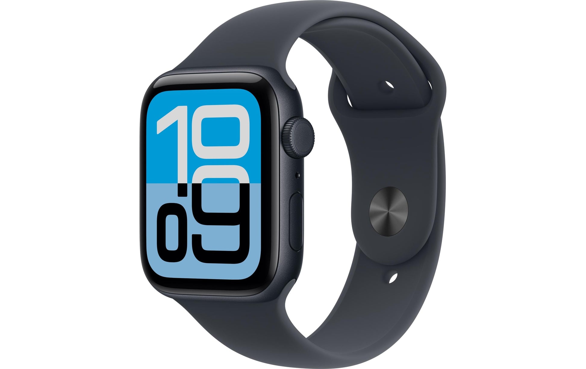 Apple Watch SE (2025) – Smartwatch – 44 mm, LTE, OLED, Ion-X Glas, 50 m, Mitternacht, Bandgrösse S/M