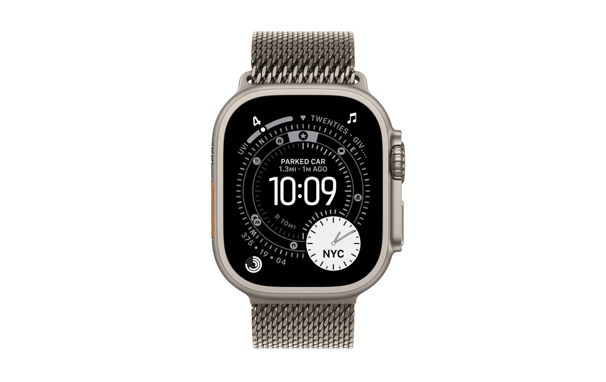 Apple Watch Ultra 3 (2025) Natural Titanium – Smartwatch – 49 mm, GPS, Saphirglas, 100 m, Milanese Loop (S)