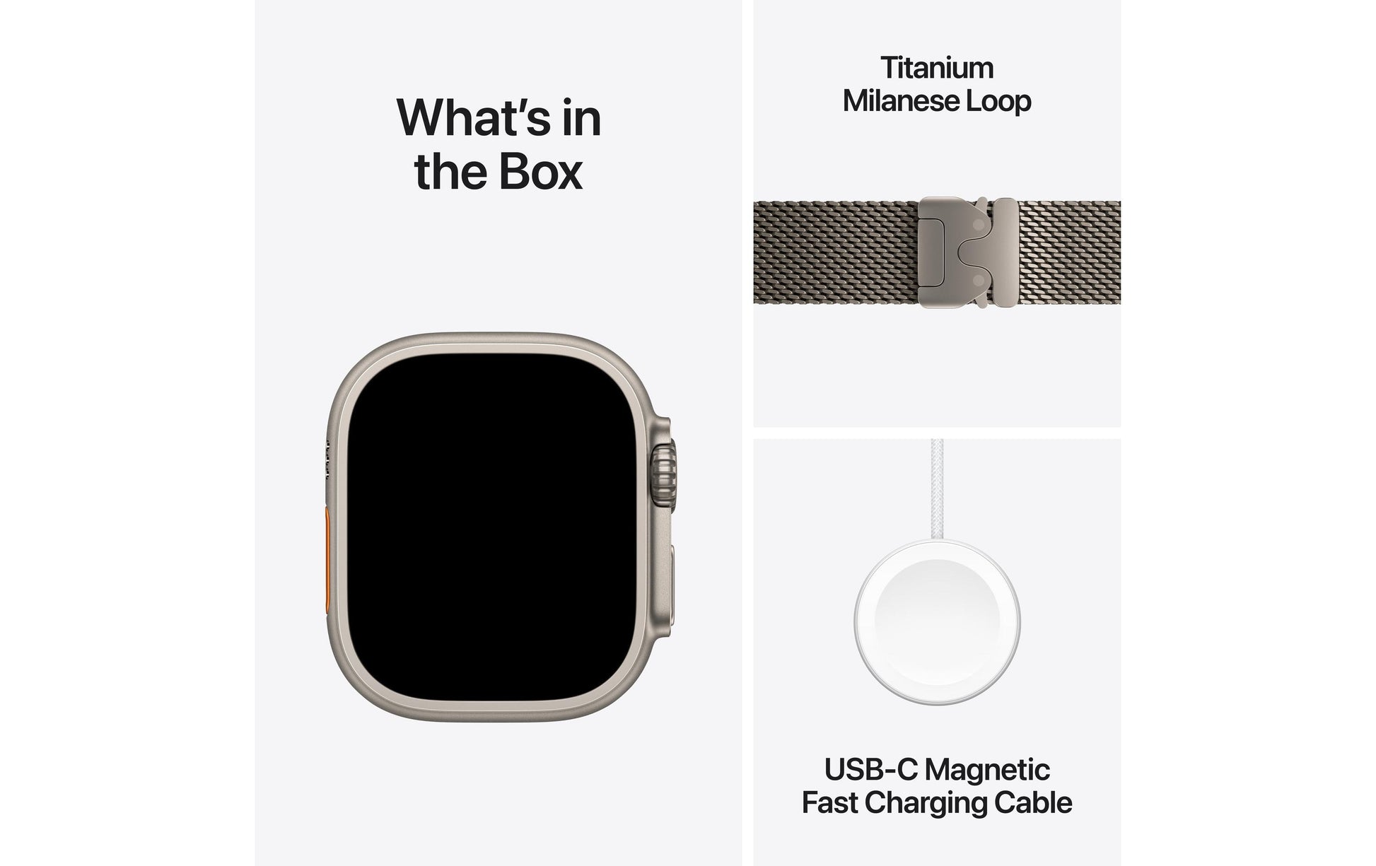 Apple Watch Ultra 3 (2025) Natural Titanium – Smartwatch – 49 mm, GPS, Saphirglas, 100 m, Milanese Loop (S)