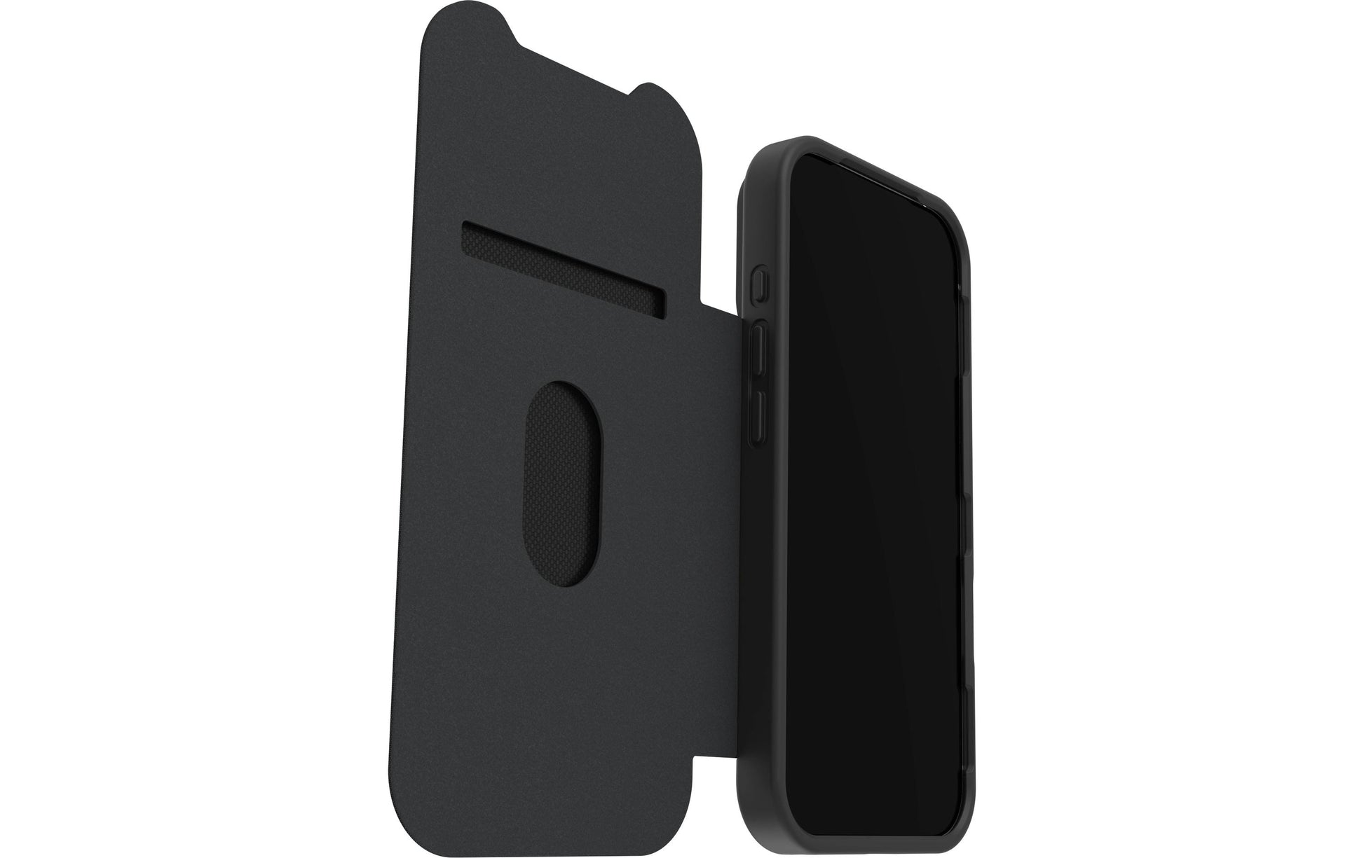 OtterBox Booklet-Hülle – für Apple iPhone 17 Pro – transparent/schwarz – MagSafe-kompatibel, mit Kartenfach