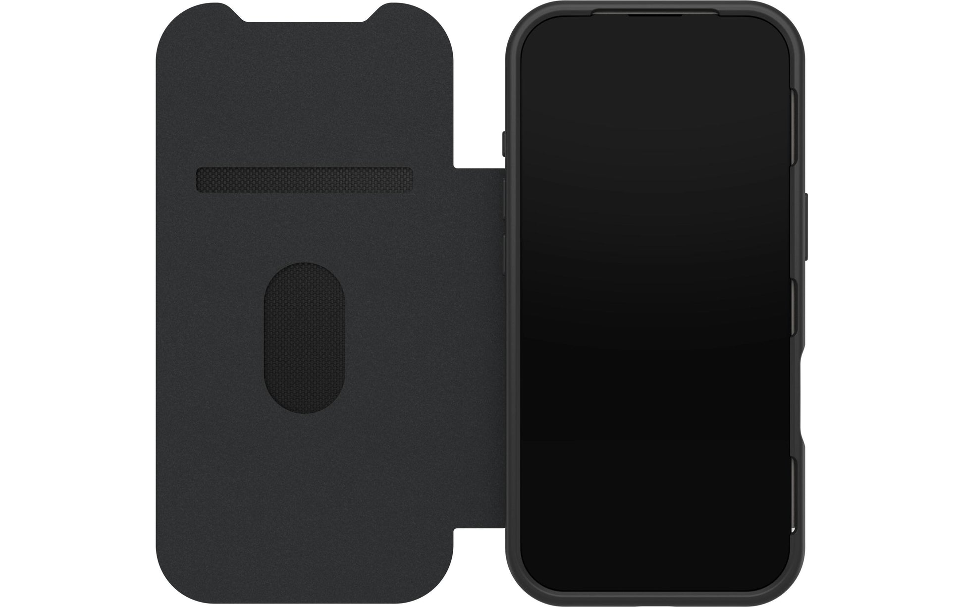 OtterBox Booklet-Hülle – für Apple iPhone 17 Pro – transparent/schwarz – MagSafe-kompatibel, mit Kartenfach