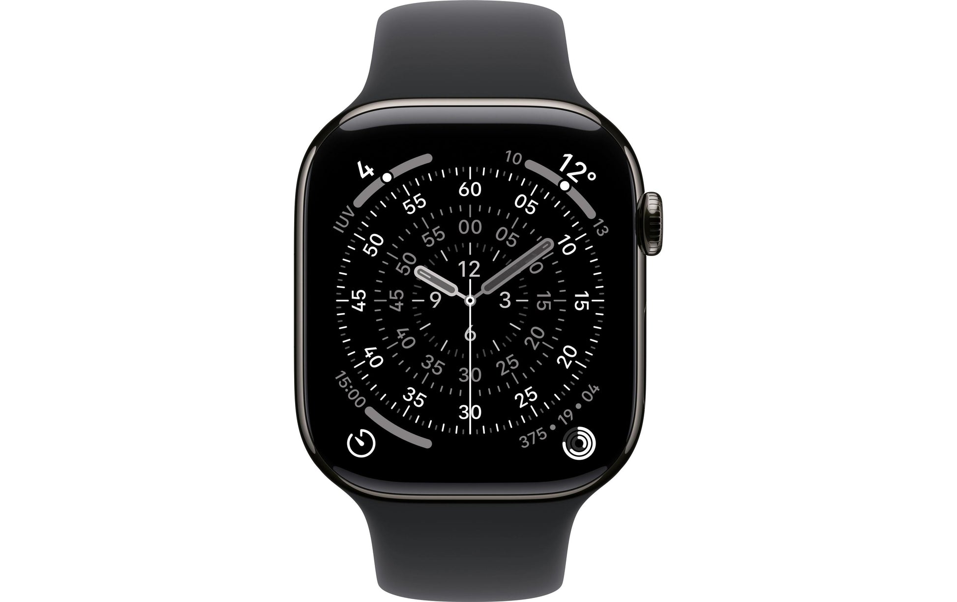 Apple Watch S11 – Smartwatch – 42 mm, LTE, OLED, 50 m, Slate Titanium, Bandgrösse S/M, Sportarmband