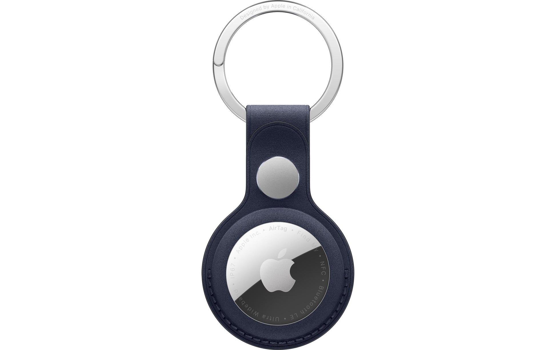 Apple AirTag FineWoven Schlüsselanhänger – Dunkelblau, mit Ring