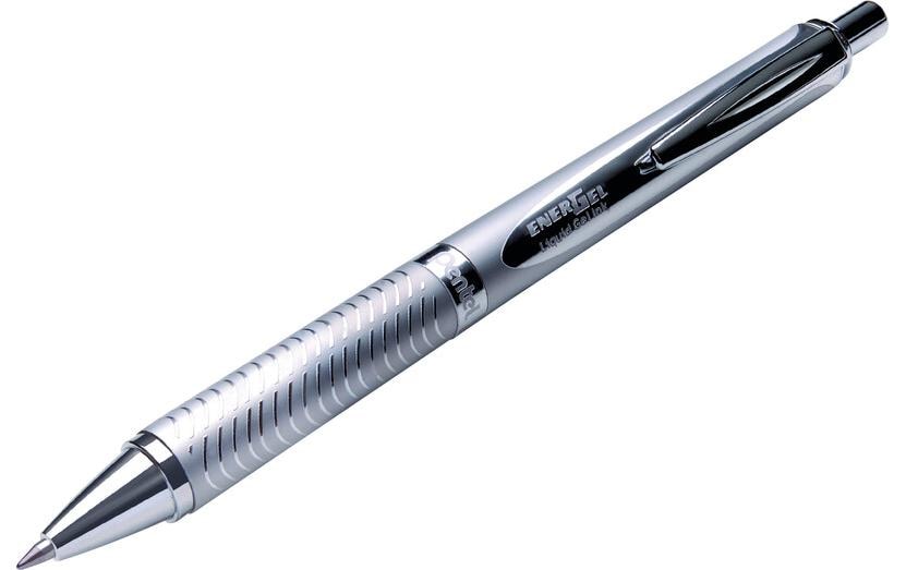 Pentel EnerGel Sterling BL407 – Tintenroller, schnelltrocknend, Druckmechanik, 0,7 mm, blau
