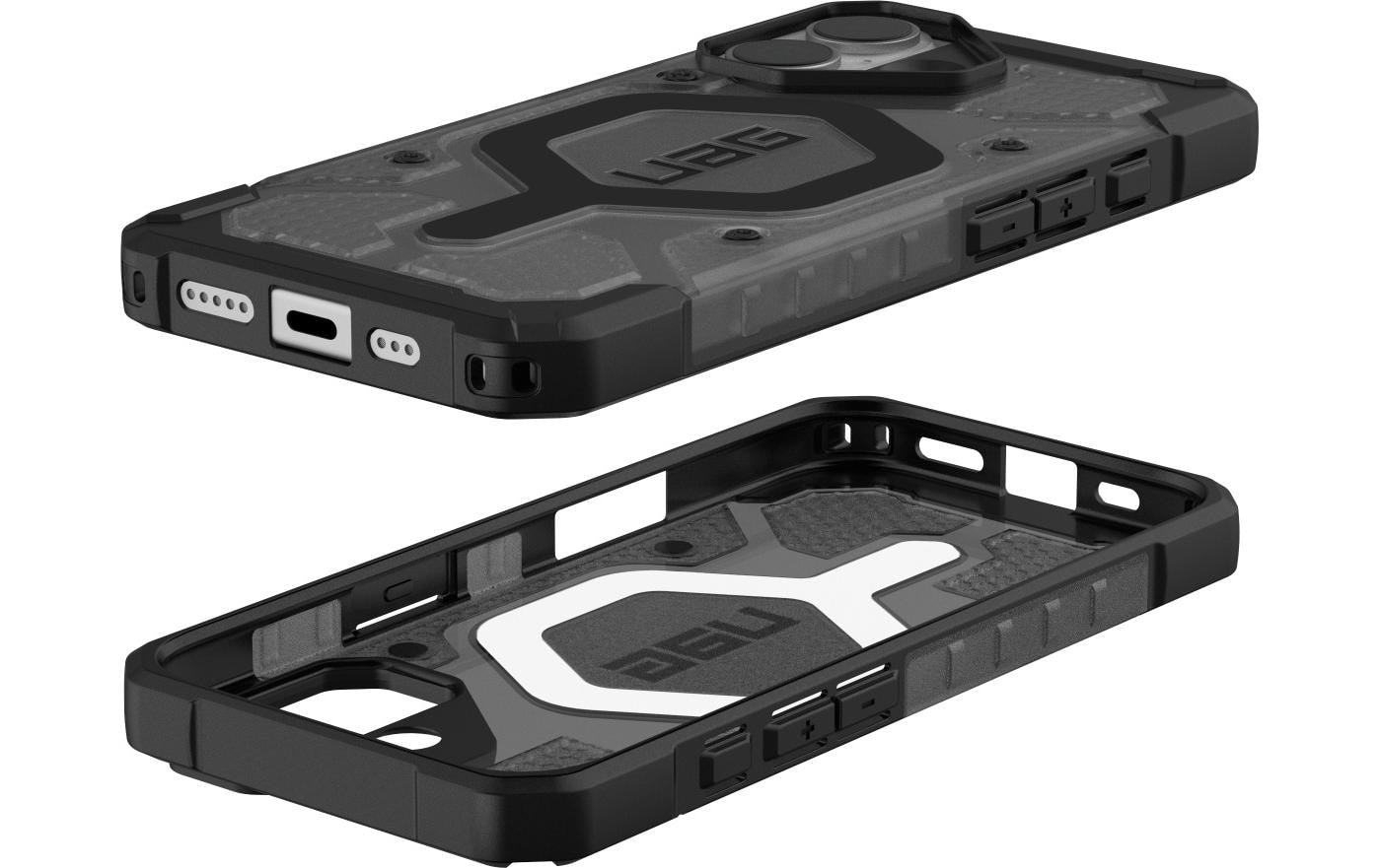 Urban Armor Gear Backcover Pathfinder MS – für Apple iPhone 17 – Asche/Schwarz – TPU – MagSafe-kompatibel
