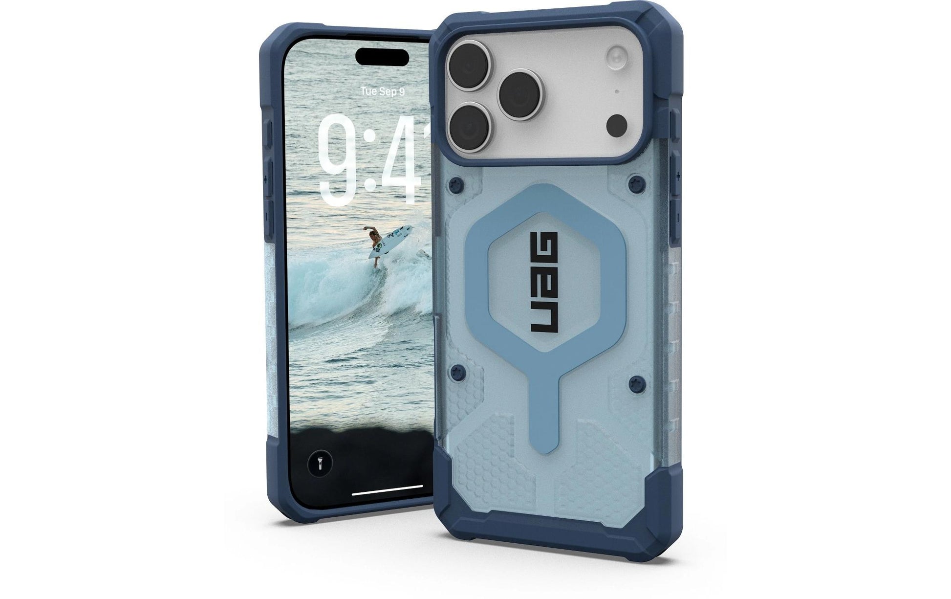 Urban Armor Gear Backcover – für Apple iPhone 17 Pro Max – hellblau/transparent – MagSafe-kompatibel