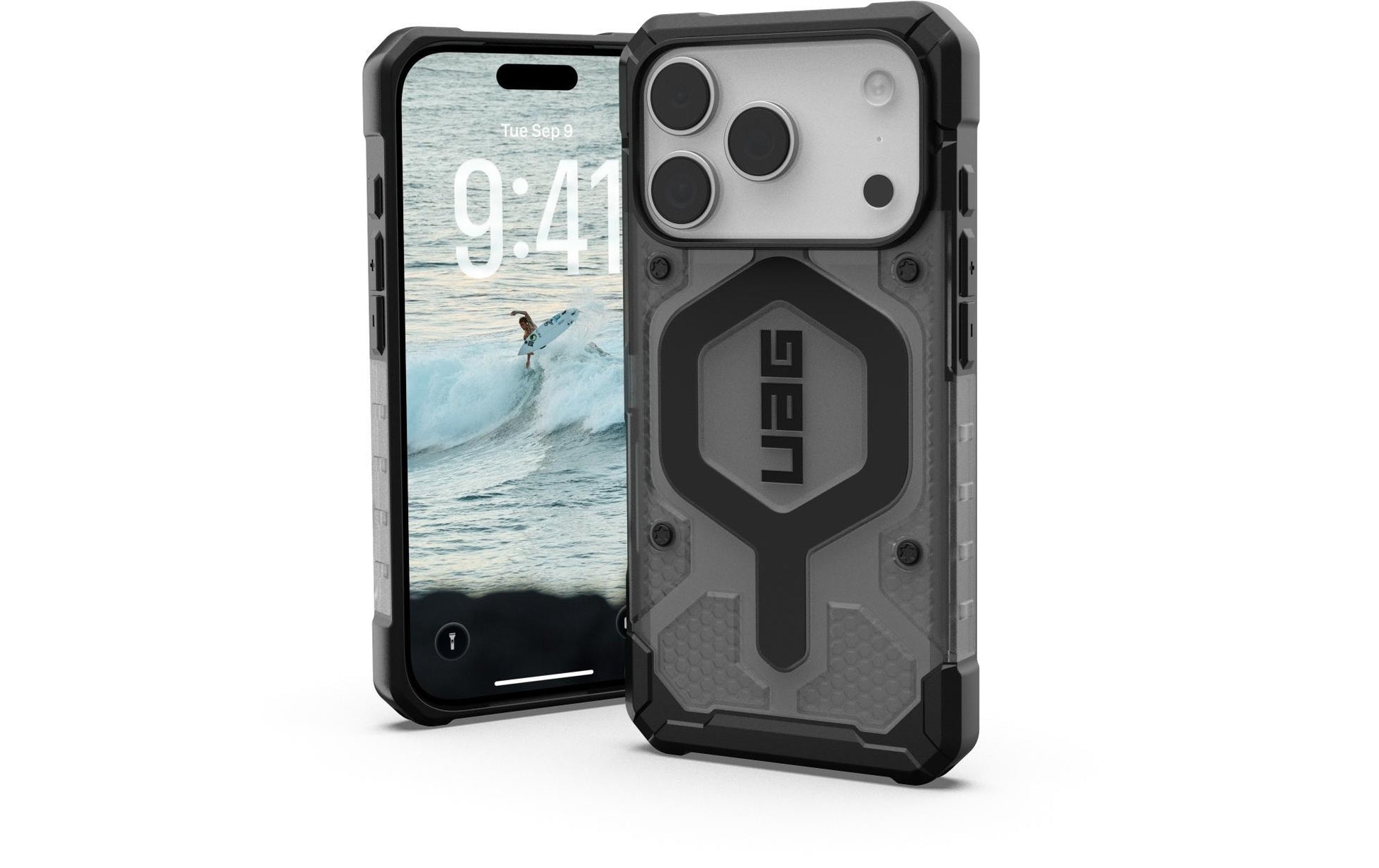 Urban Armor Gear Backcover Pathfinder MS Pro – für Apple iPhone 17 Pro – Grau/Schwarz – MagSafe-kompatibel