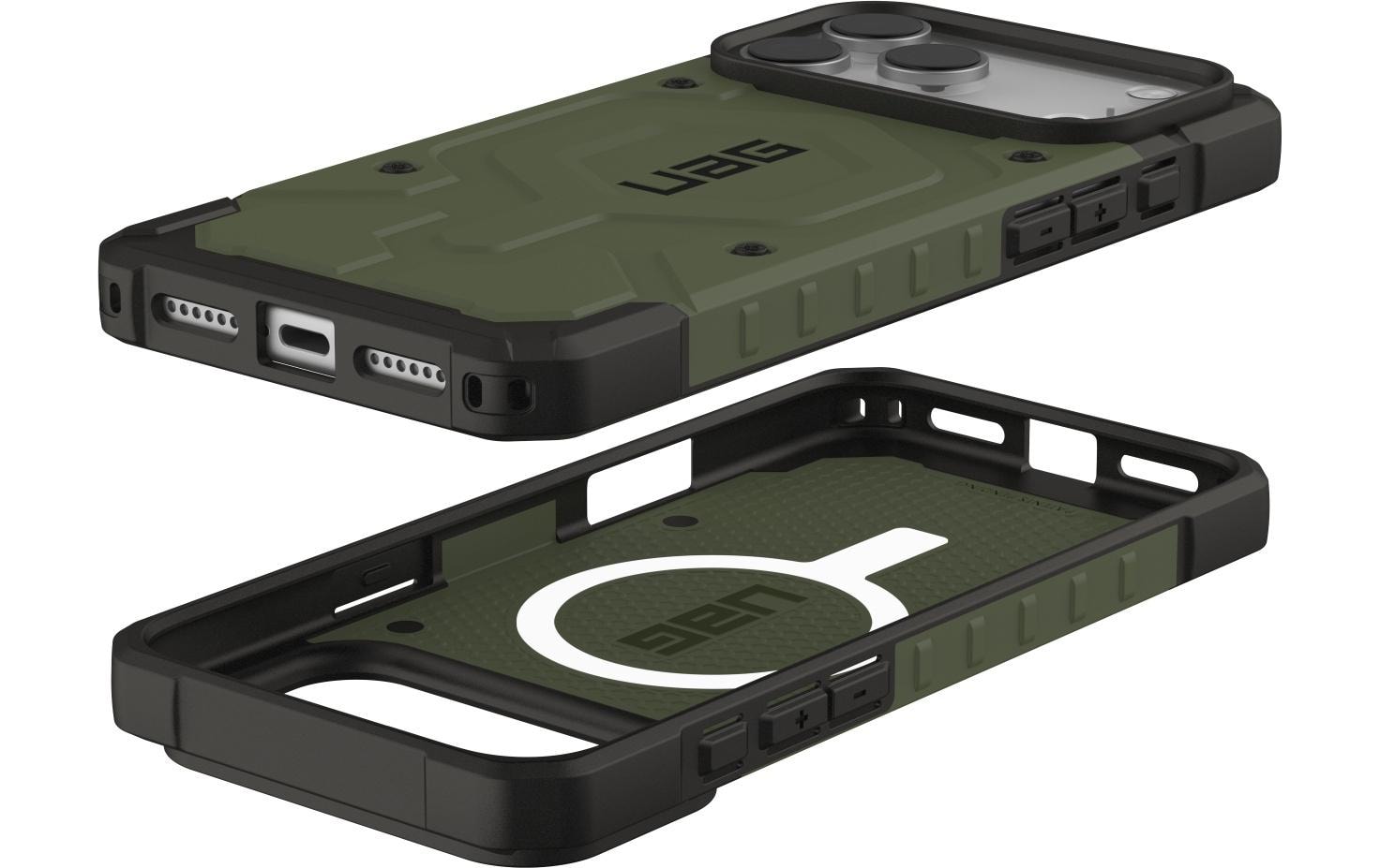 Urban Armor Gear Backcover Pathfinder – für Apple iPhone 17 Pro Max – olivgrün – TPU, MagSafe-kompatibel