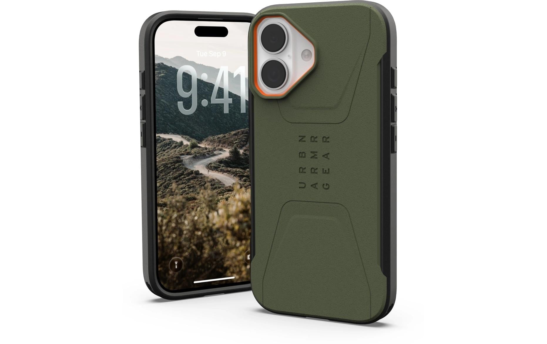 Urban Armor Gear Backcover – für Apple iPhone 17 Pro – olive – PC – MagSafe-kompatibel