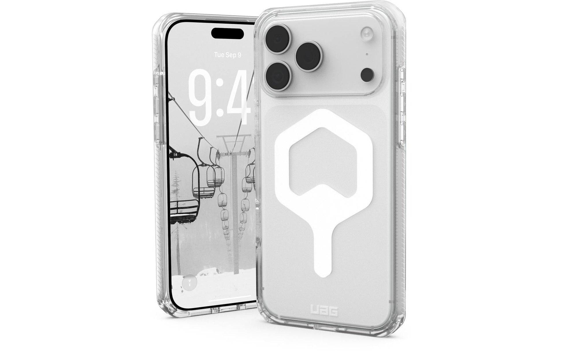 Urban Armor Gear Backcover Plyo – für Apple iPhone 17 Pro Max – Ice/Weiss – TPU/PC – MagSafe-kompatibel