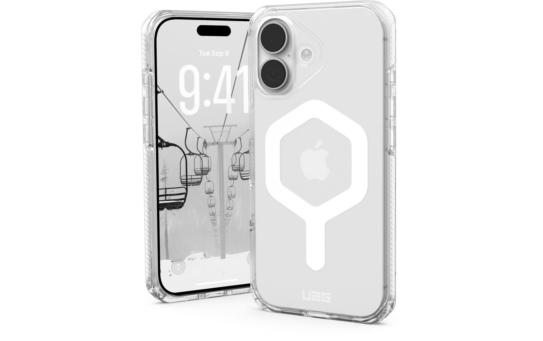 Urban Armor Gear Backcover Plyo MS – für Apple iPhone 17 – transparent/weiss