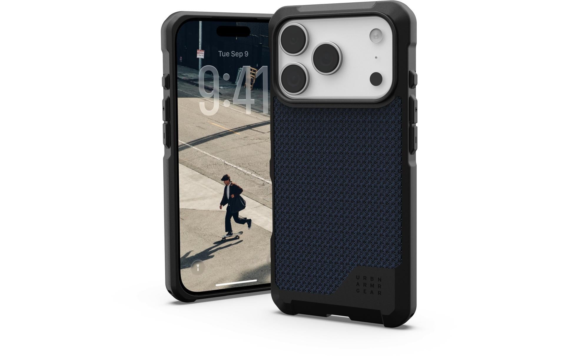 Urban Armor Gear UAG Metropolis LT MS Pro Rückcover – für Apple iPhone 17 Pro – PU, Kevlar Mallard, bis 4 m Sturzsicherung