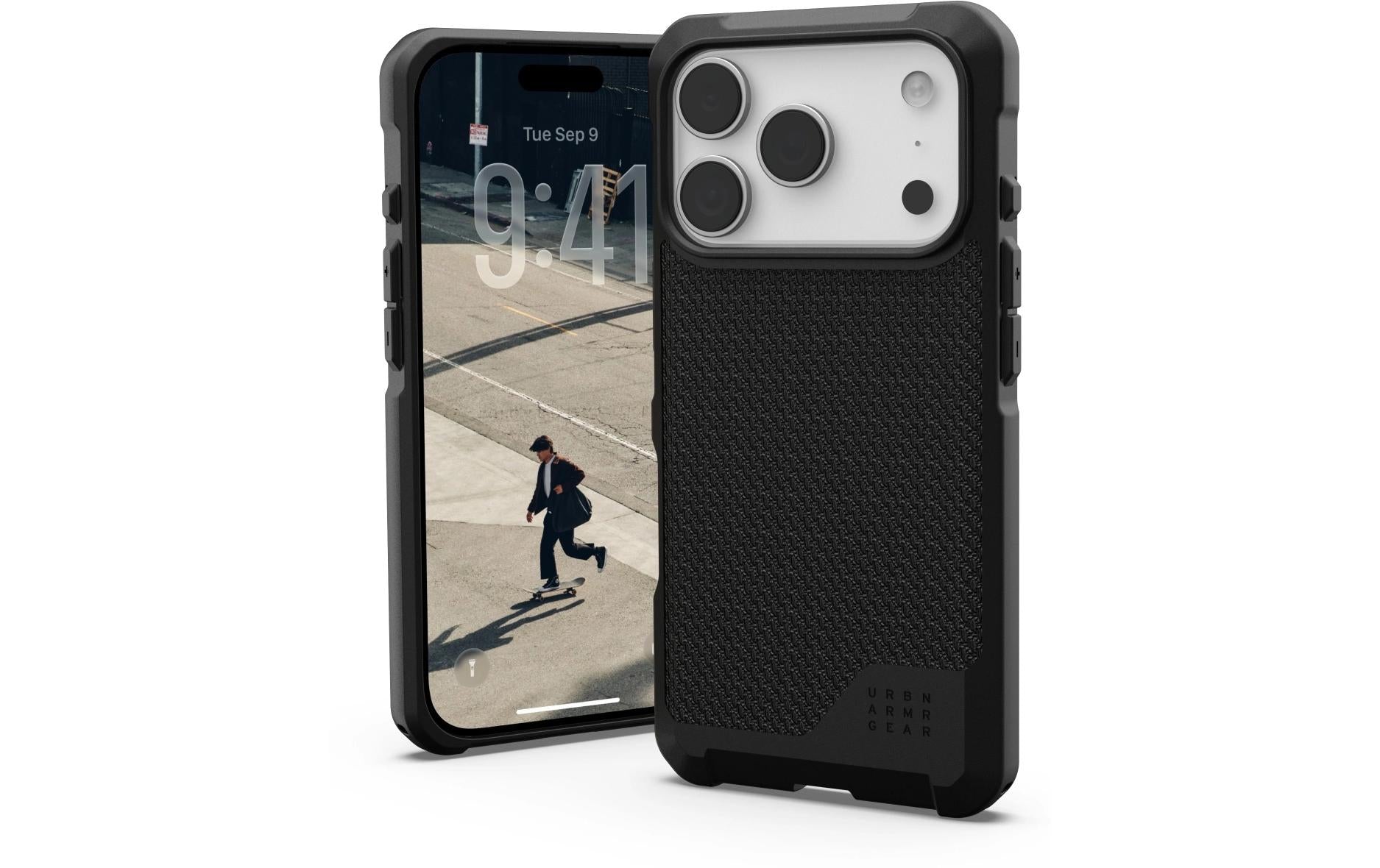 Urban Armor Gear UAG – Backcover Metropolis LT MS Pro – für Apple iPhone 17 Pro – schwarz – Kunstleder