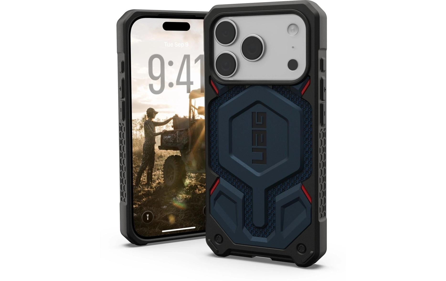 Urban Armor Gear UAG – Monarch Pro Backcover – für Apple iPhone 17 Pro – Kevlar Mallard – PC