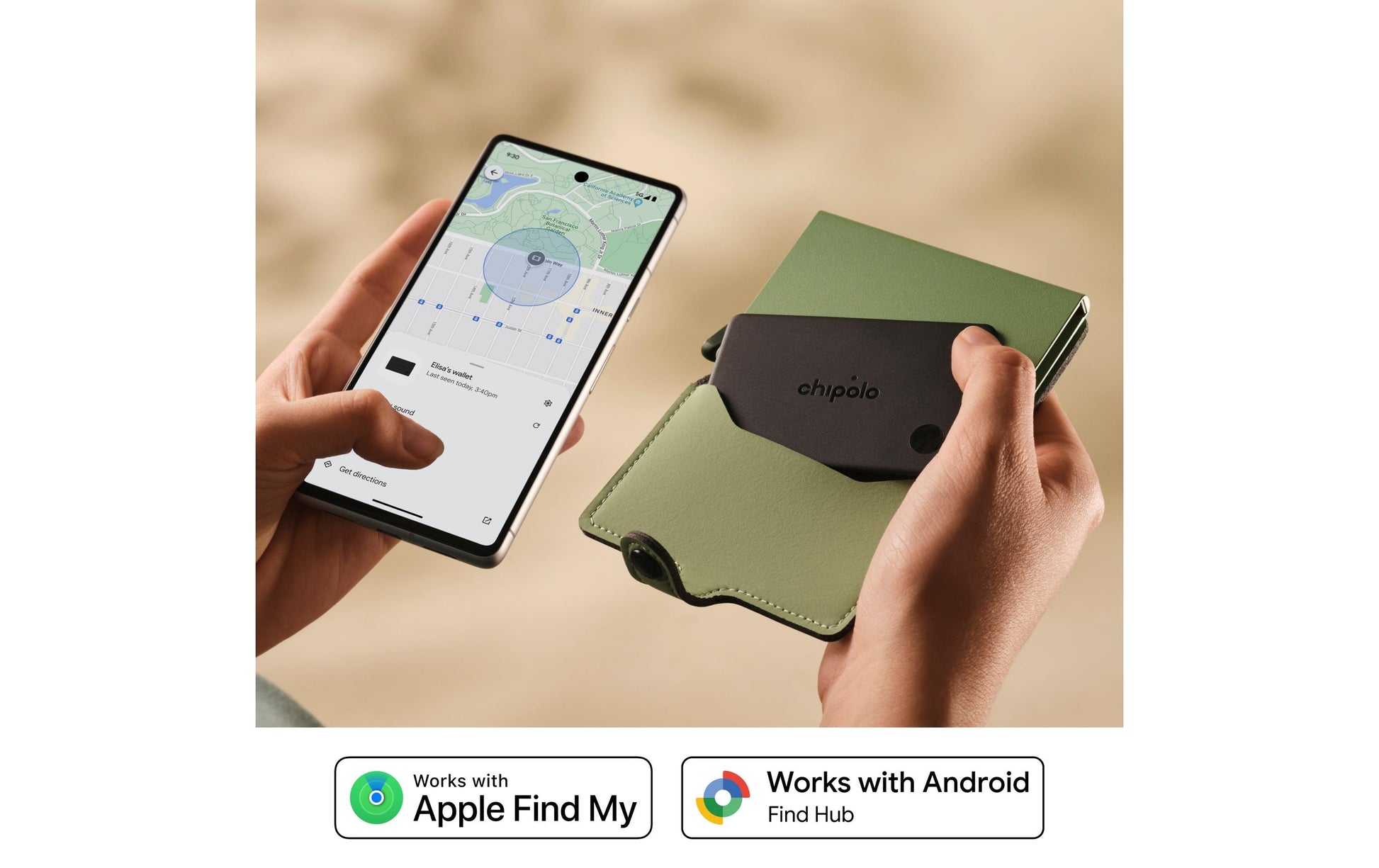 Chipolo Card Tracker – für Android, Reichweite 120 m, Schwarz