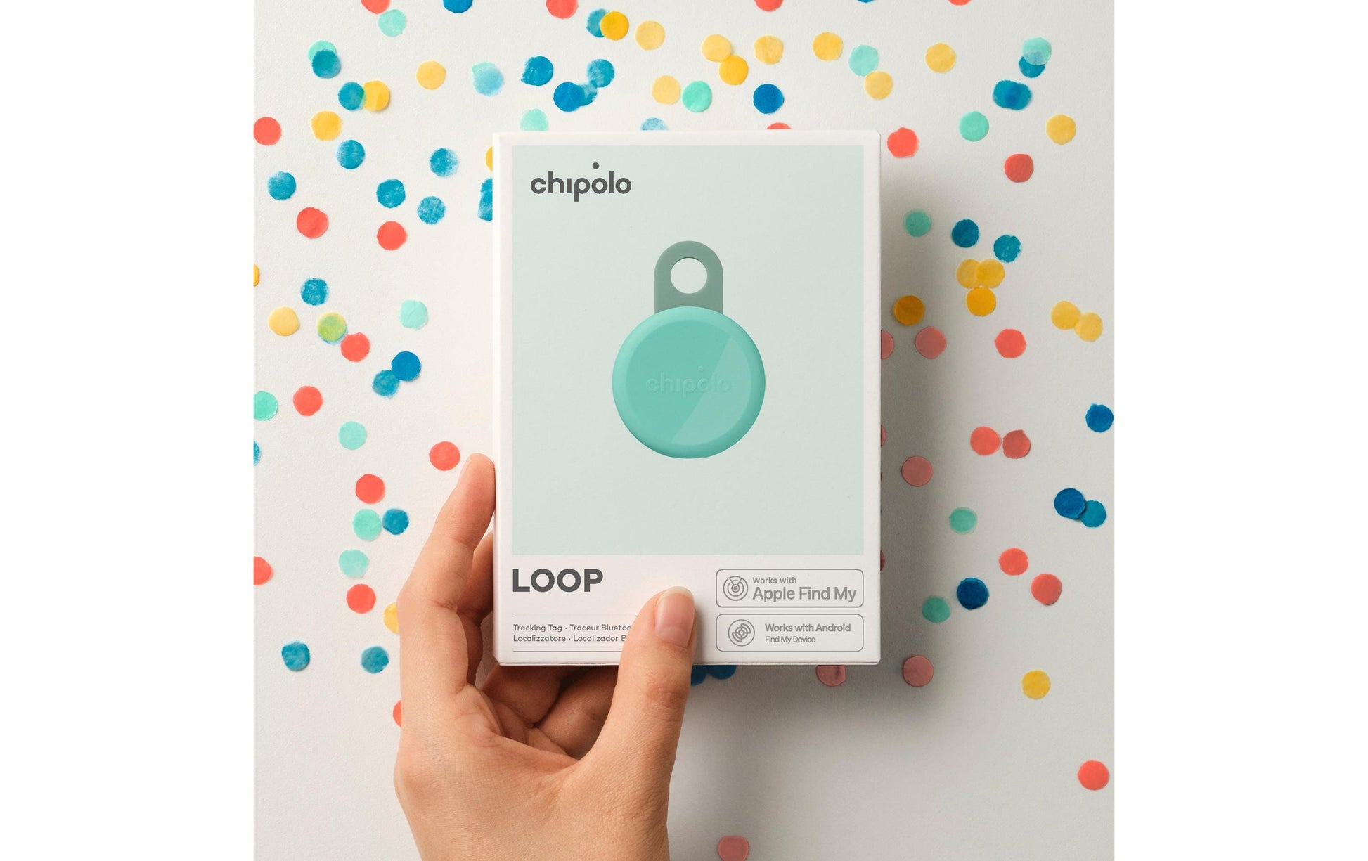 Chipolo LOOP – Bluetooth-Tracker, für Apple Find My, Reichweite 120 m, Mint