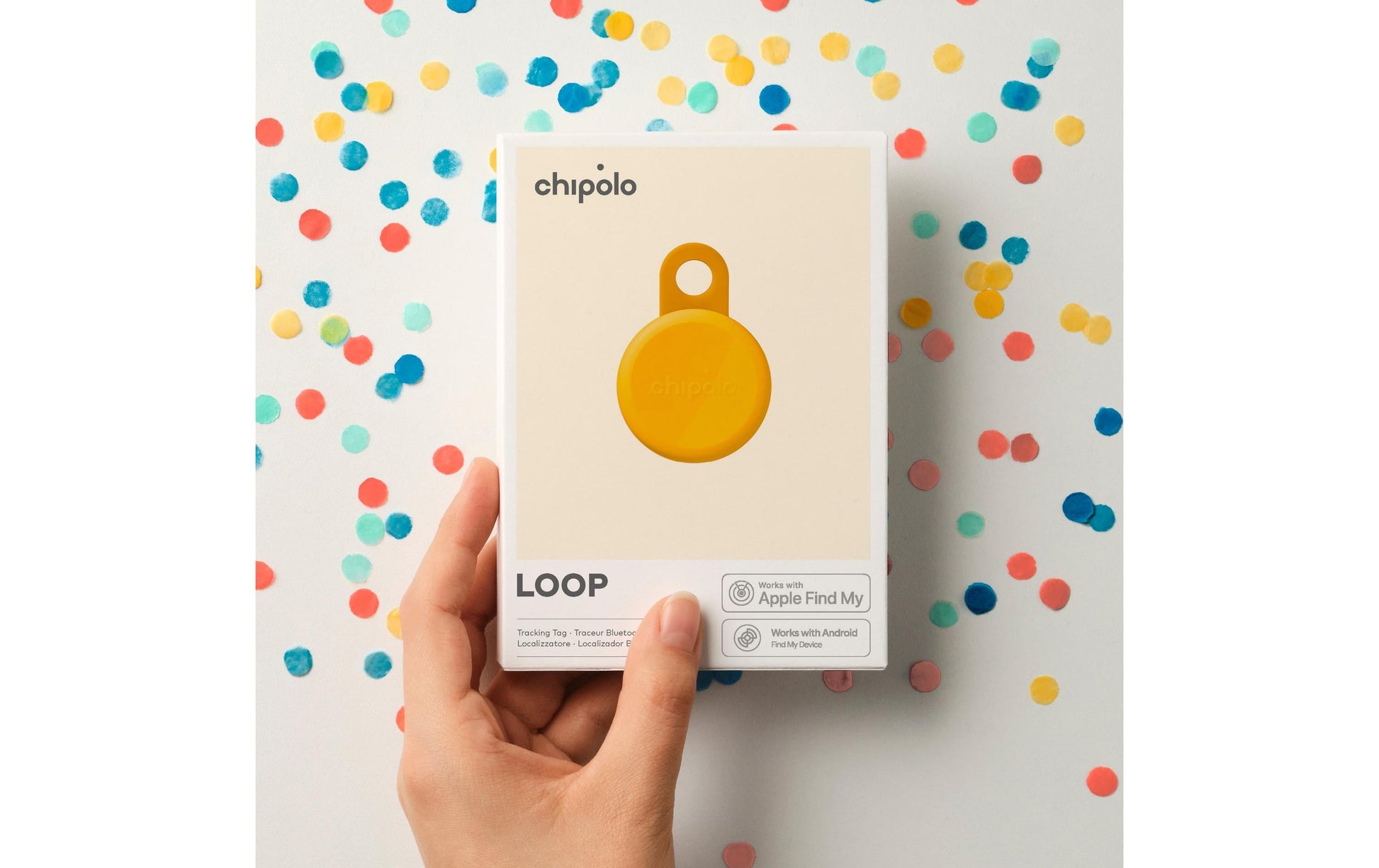 Chipolo LOOP Honey Schlüsselanhänger – gelb, Bluetooth – für iOS