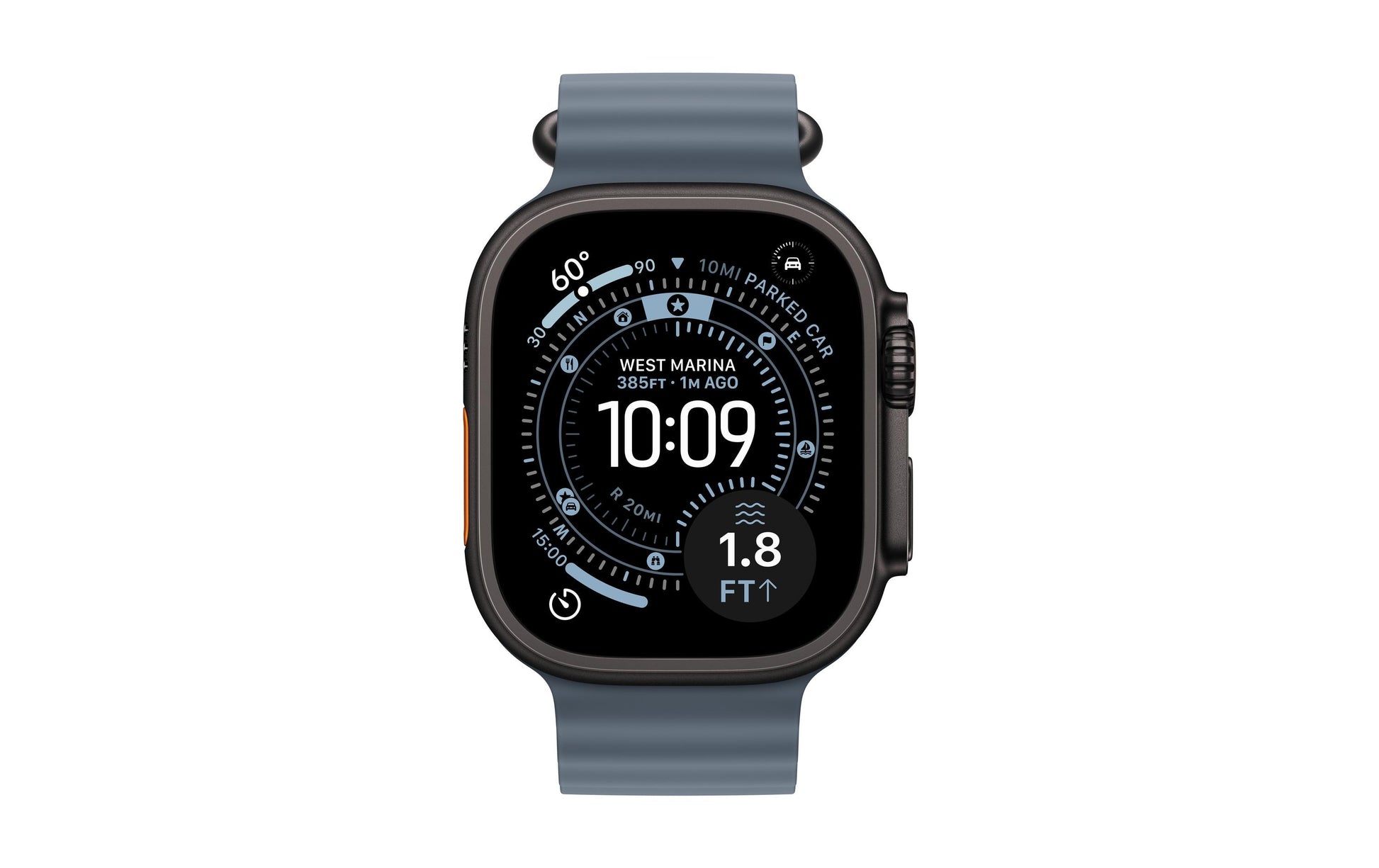 Apple OceanBand – Armband – für Apple Watch 49 mm, Anchor Blue, One Size