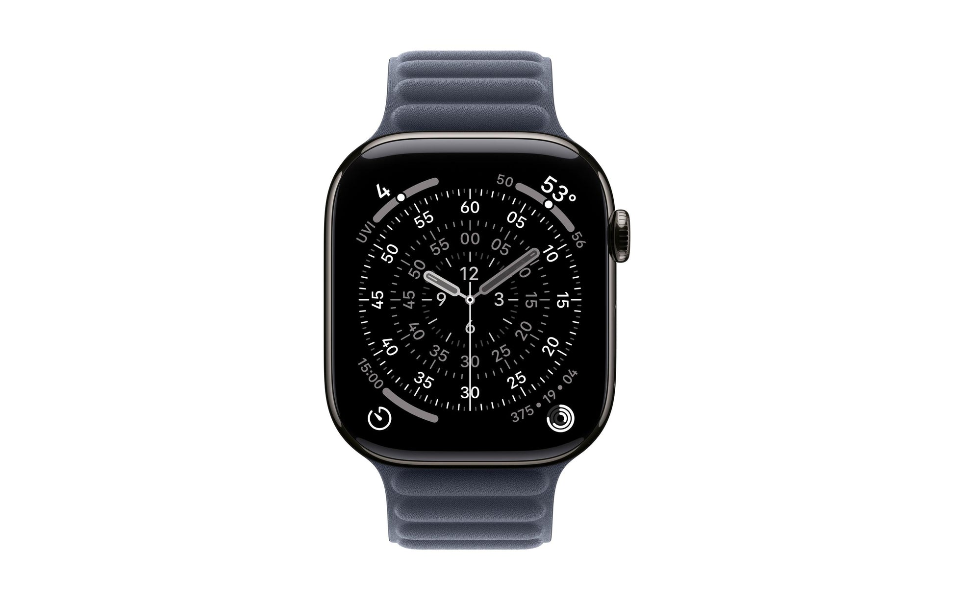 Apple Magnetic Link – Armband – für Apple Watch 46 mm, Navy, S/M, Polyester