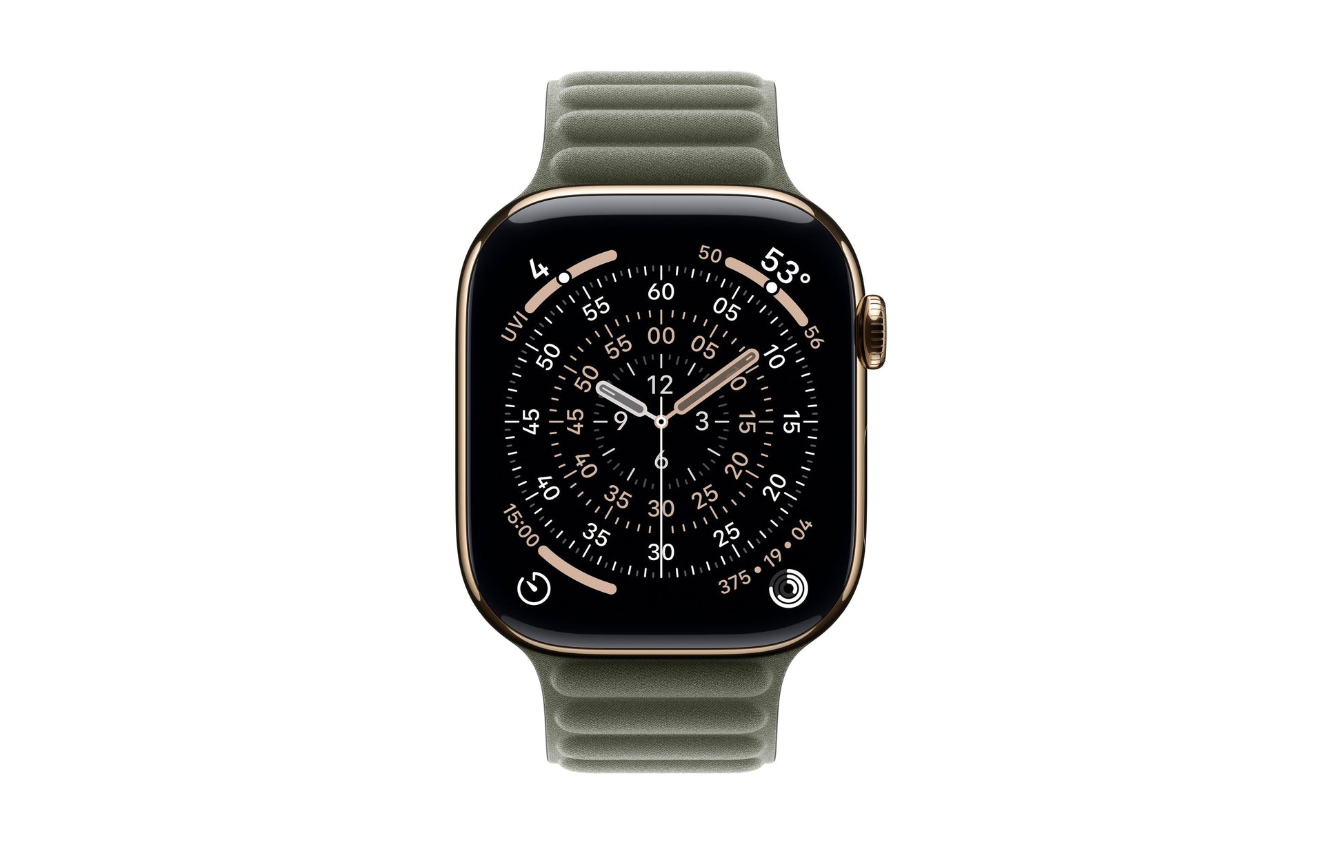Apple Magnetic Link – Armband – für Apple Watch 46 mm, Salbeigrau, Bandgrösse S/M, Polyester