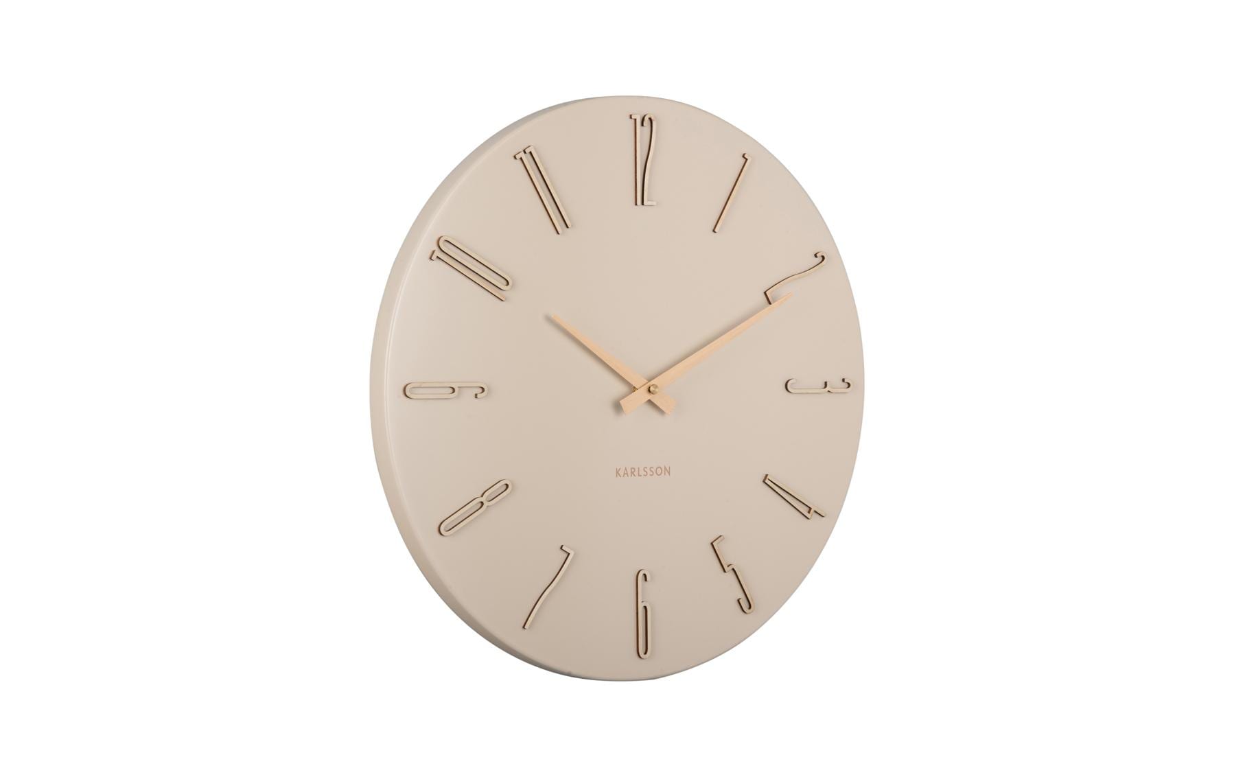 Karlsson Wanduhr Esmerado – Ø 40 cm, weiss, Metall