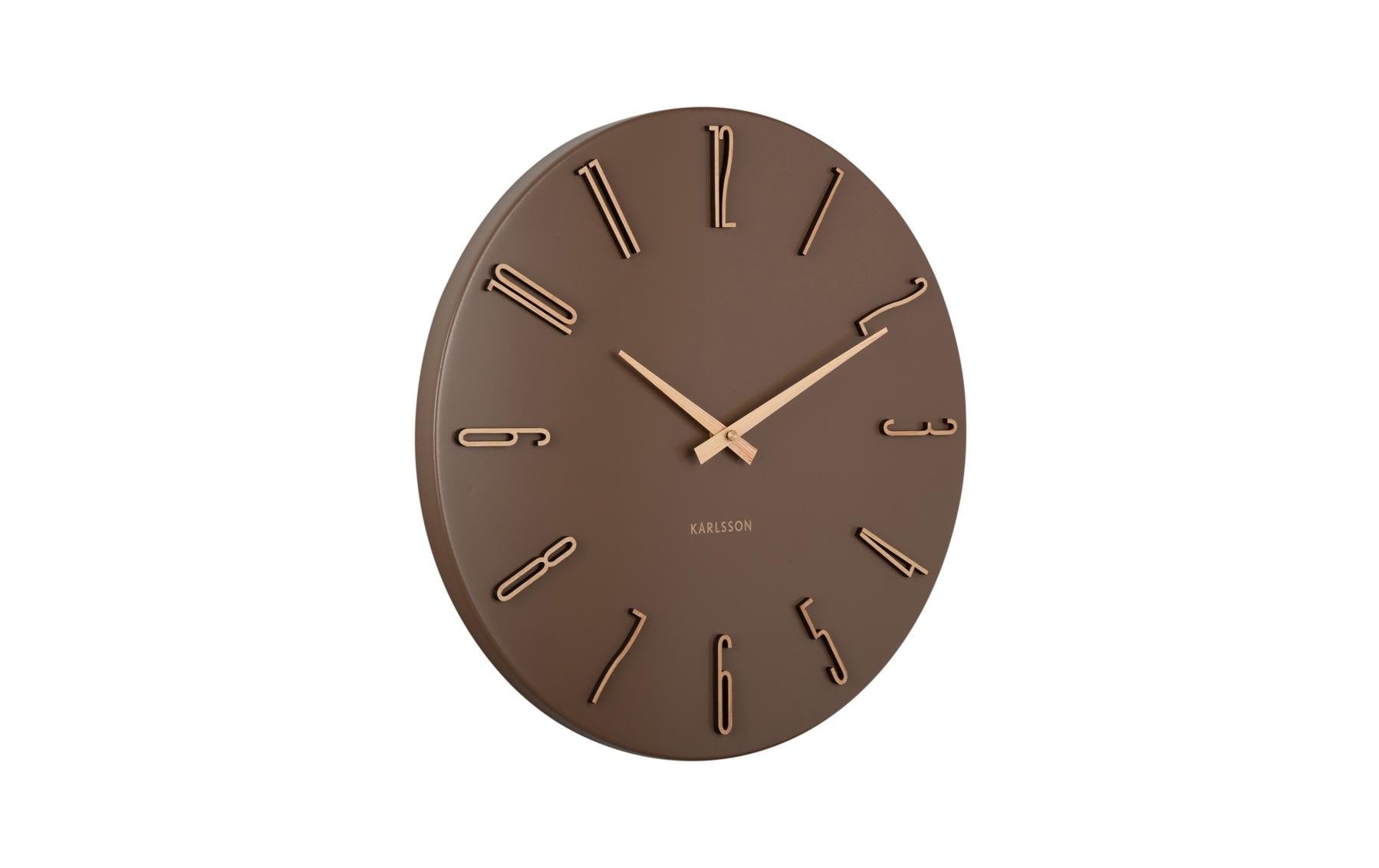 Karlsson Wanduhr Esmerado – Ø 40 cm, braun, Metall