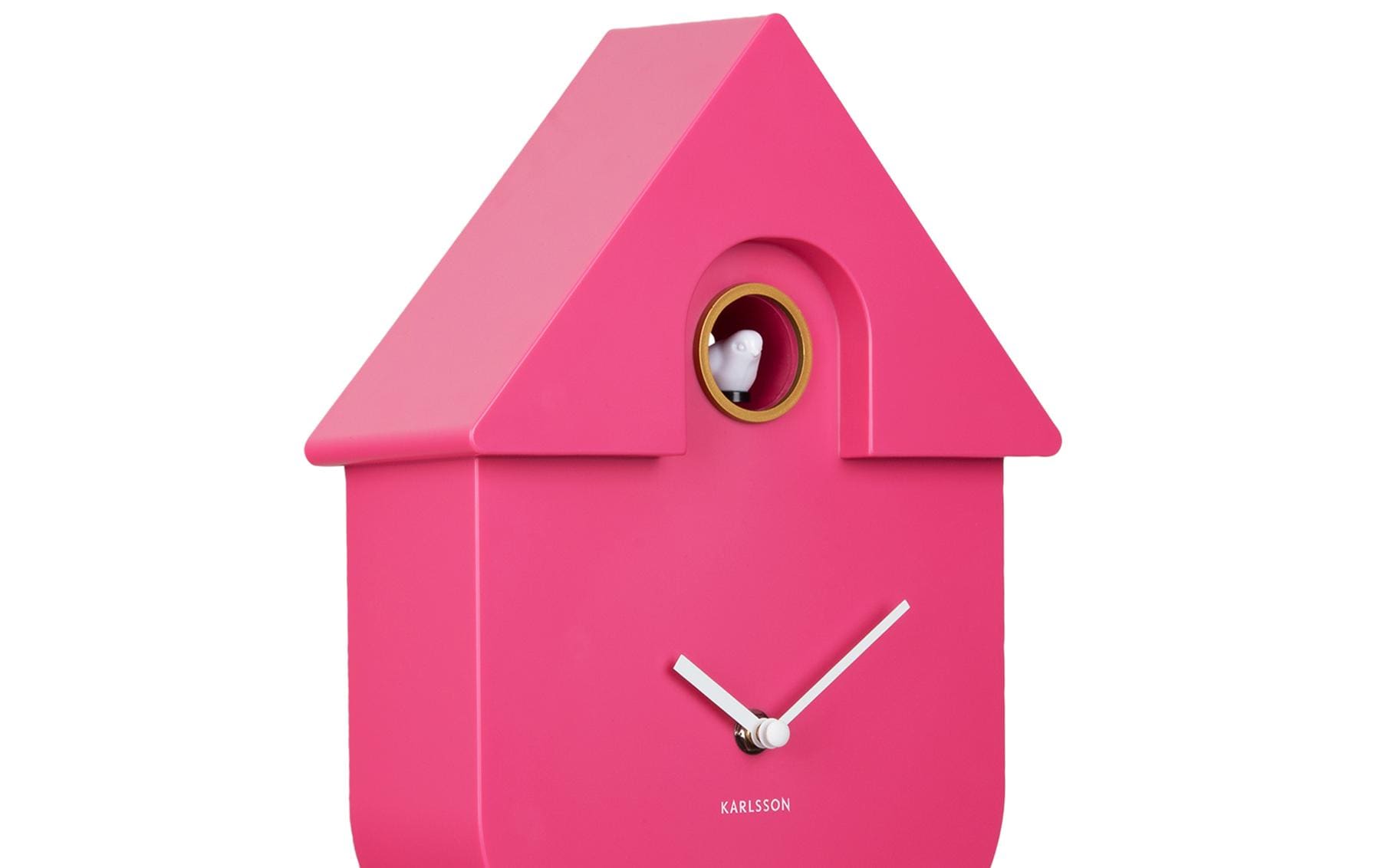 Karlsson Kuckucksuhr – 21,5 × 41 × 8,5 cm, pink, Kunststoff