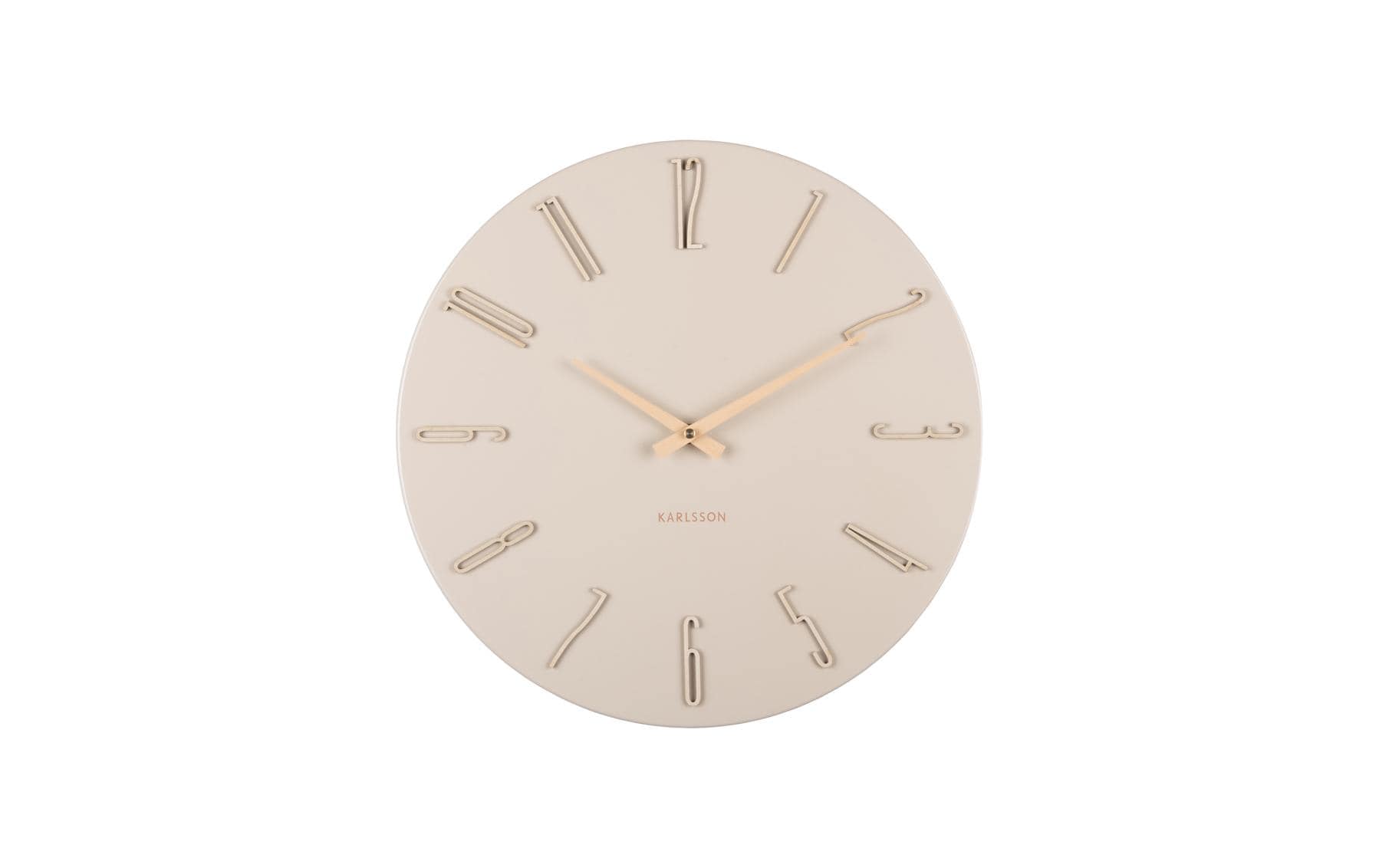 Karlsson Wanduhr Esmerado – Ø 40 cm, weiss, Metall