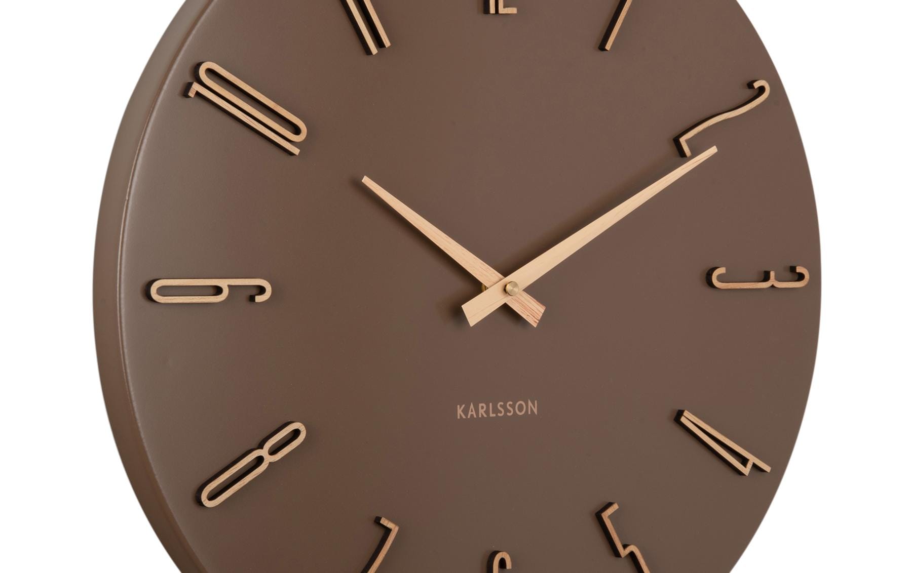 Karlsson Wanduhr Esmerado – Ø 40 cm, braun, Metall