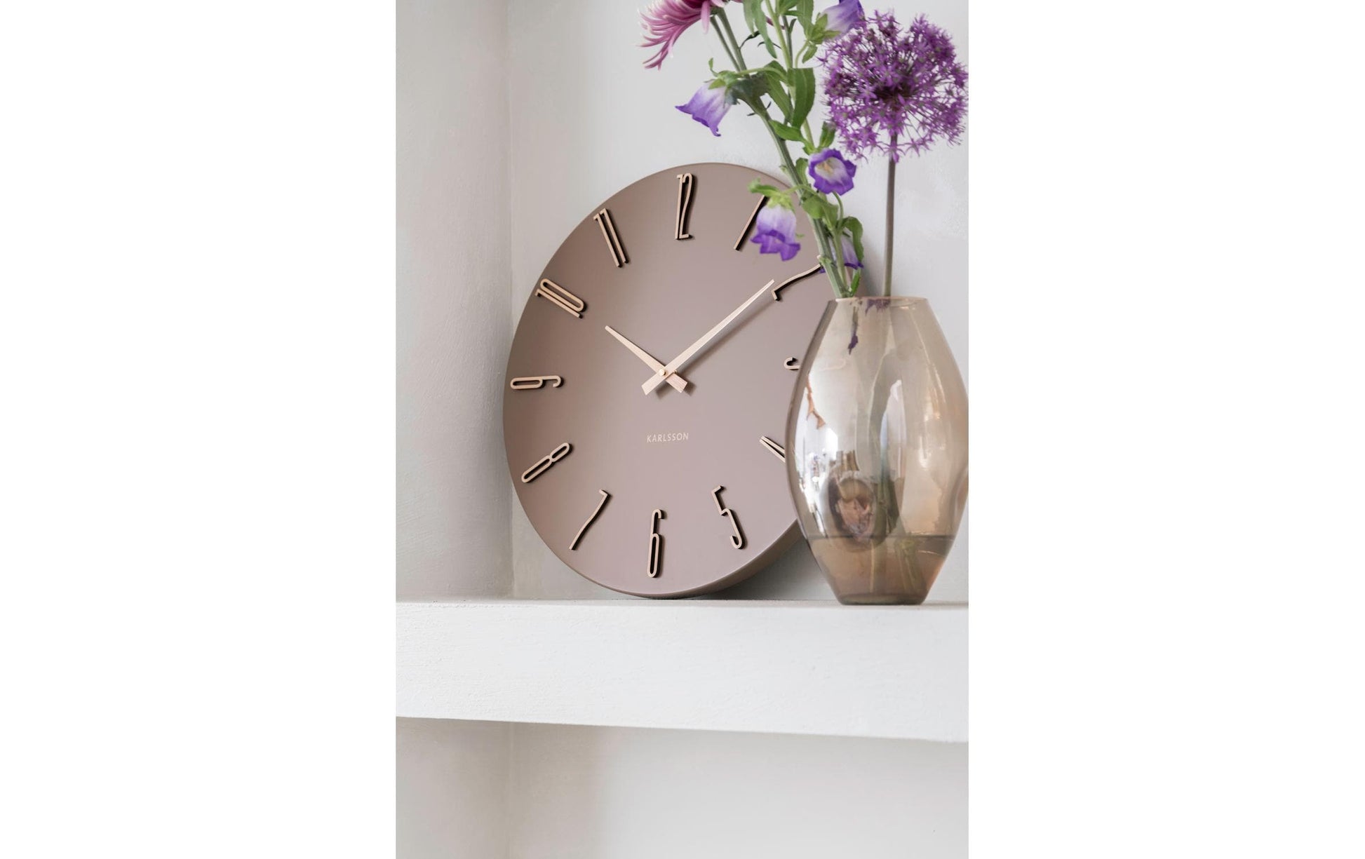 Karlsson Wanduhr Esmerado – Ø 40 cm, braun, Metall