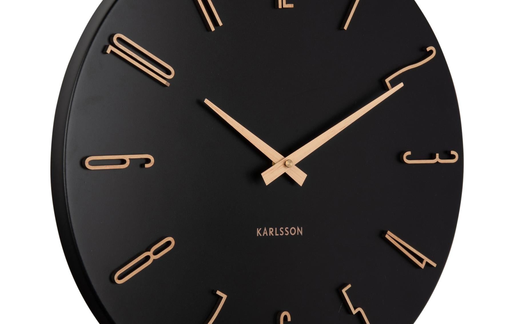 Karlsson Wanduhr Esmerado – Ø 40 cm, schwarz, Kunststoff
