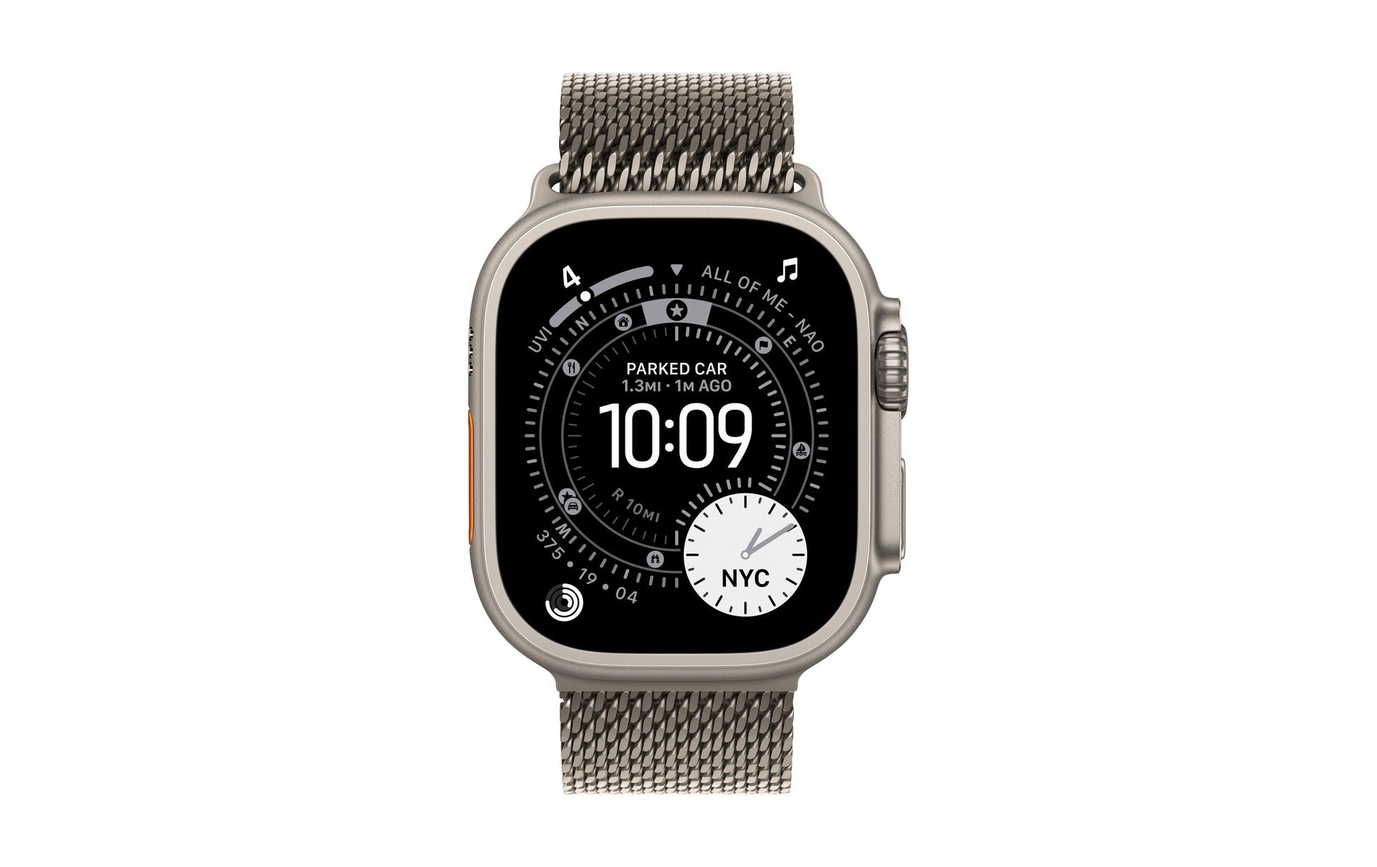 Apple Milanese Loop – Armband – für Apple Watch 49 mm, Natural, Grösse M, Titan