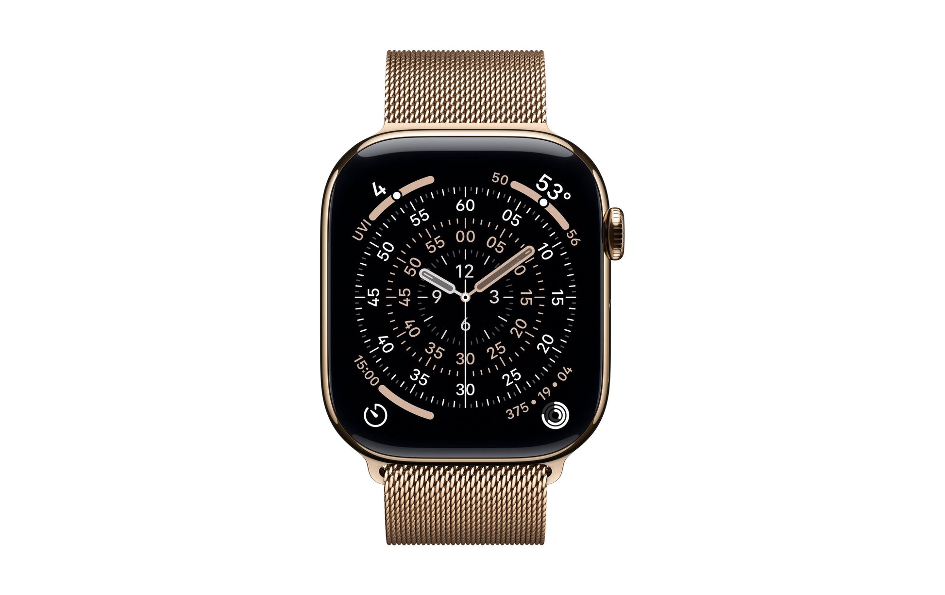 Apple Milanese Loop – Armband – für Apple Watch 46 mm, Gold, S/M