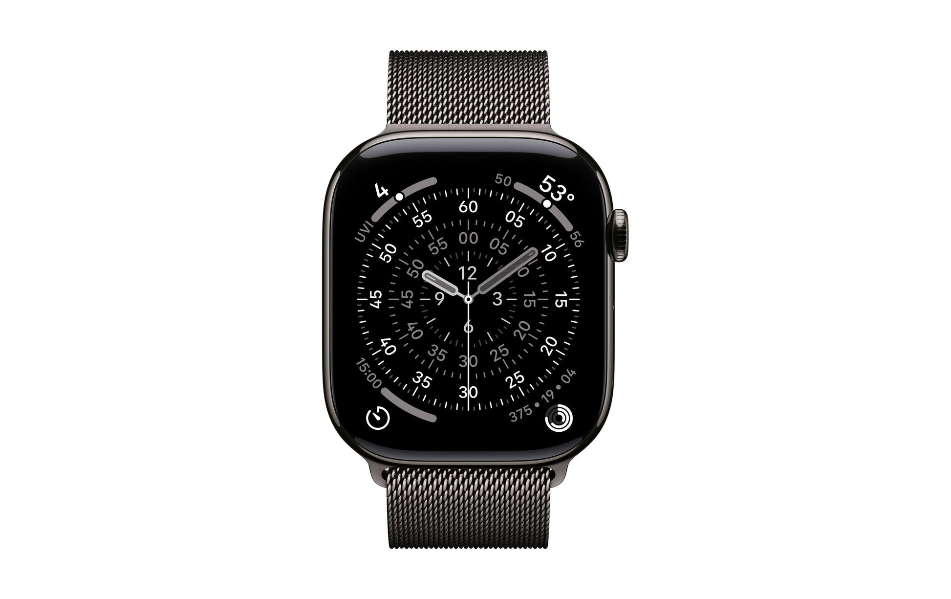 Apple Milanese Loop – Armband – für Apple Watch 46 mm, Schwarz, S/M