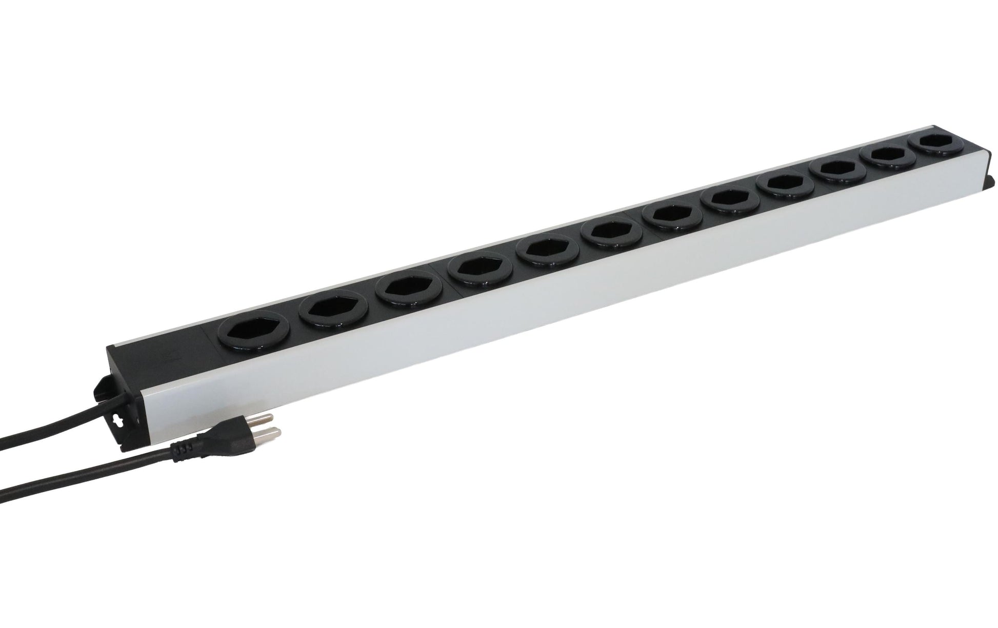 Max Hauri AG Max Hauri Power Line Steckdosenleiste – 12× T23, 1,5 m, ohne Schalter, 230 V/16 A, grau/schwarz