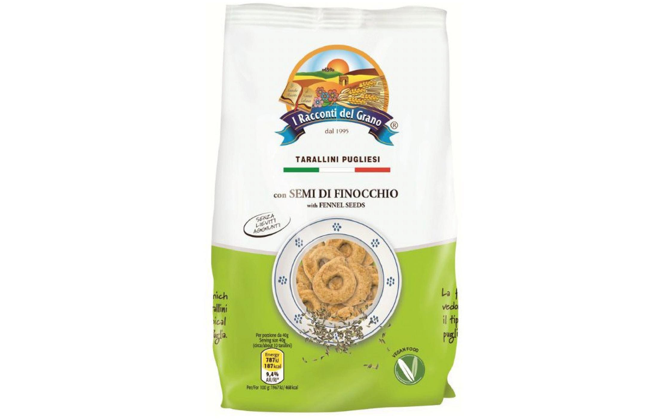 I racconti del grano Apulien Taralli – Fenchel – 250 g