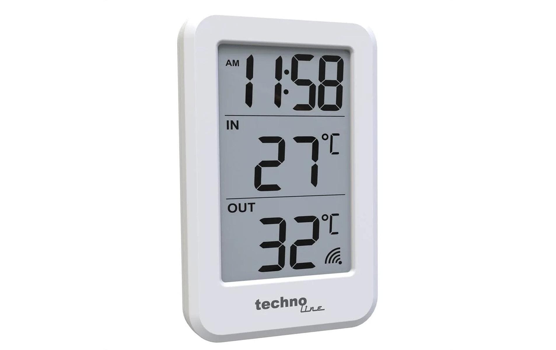Technoline WS 9172 – Wetterstation, innen/aussen, inkl. Aussensensor – Weiss