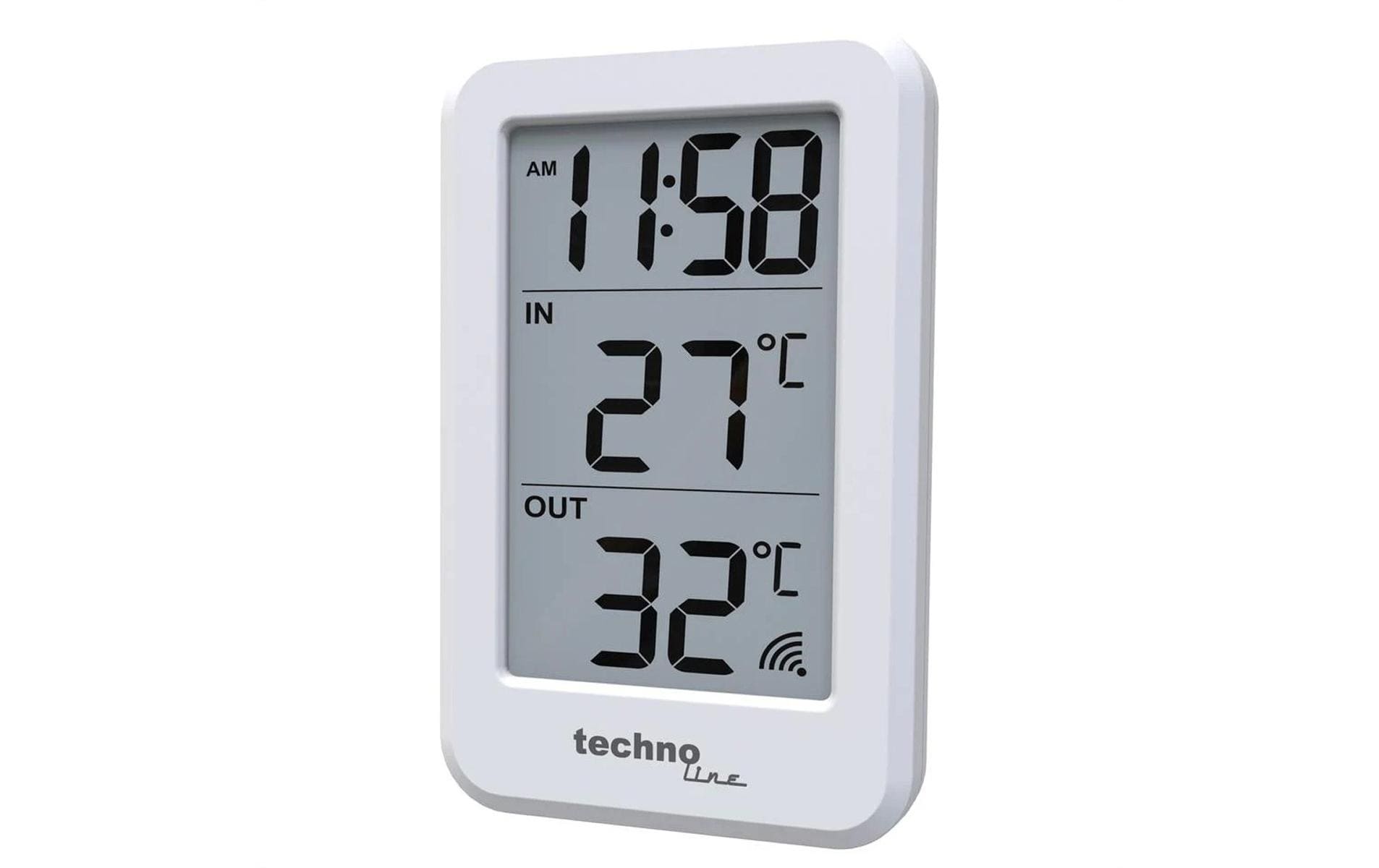 Technoline WS 9172 – Wetterstation, innen/aussen, inkl. Aussensensor – Weiss