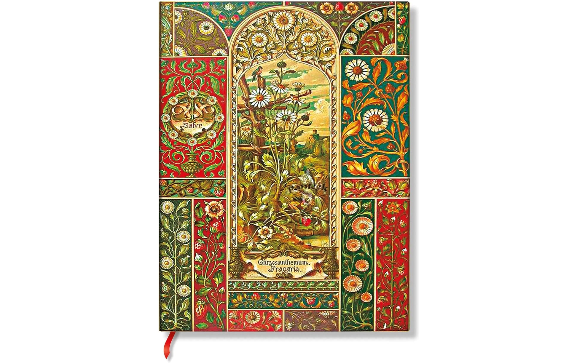 Paperblanks Notizbuch, 175 × 230 mm, liniert, Fadenheftung, Hardcover, 144 Seiten, 120 g/m² – Früchte
