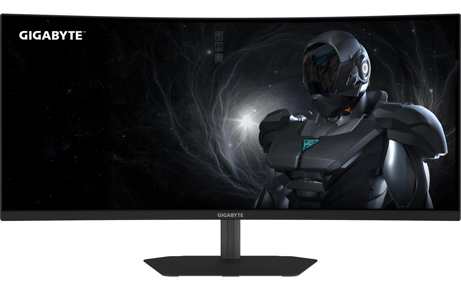 GIGABYTE G34WQC2 – Monitor, 34", 3440 × 1440, VA, 200 Hz, 450 cd/m², 2× HDMI 2.1, 2× DisplayPort 1.4